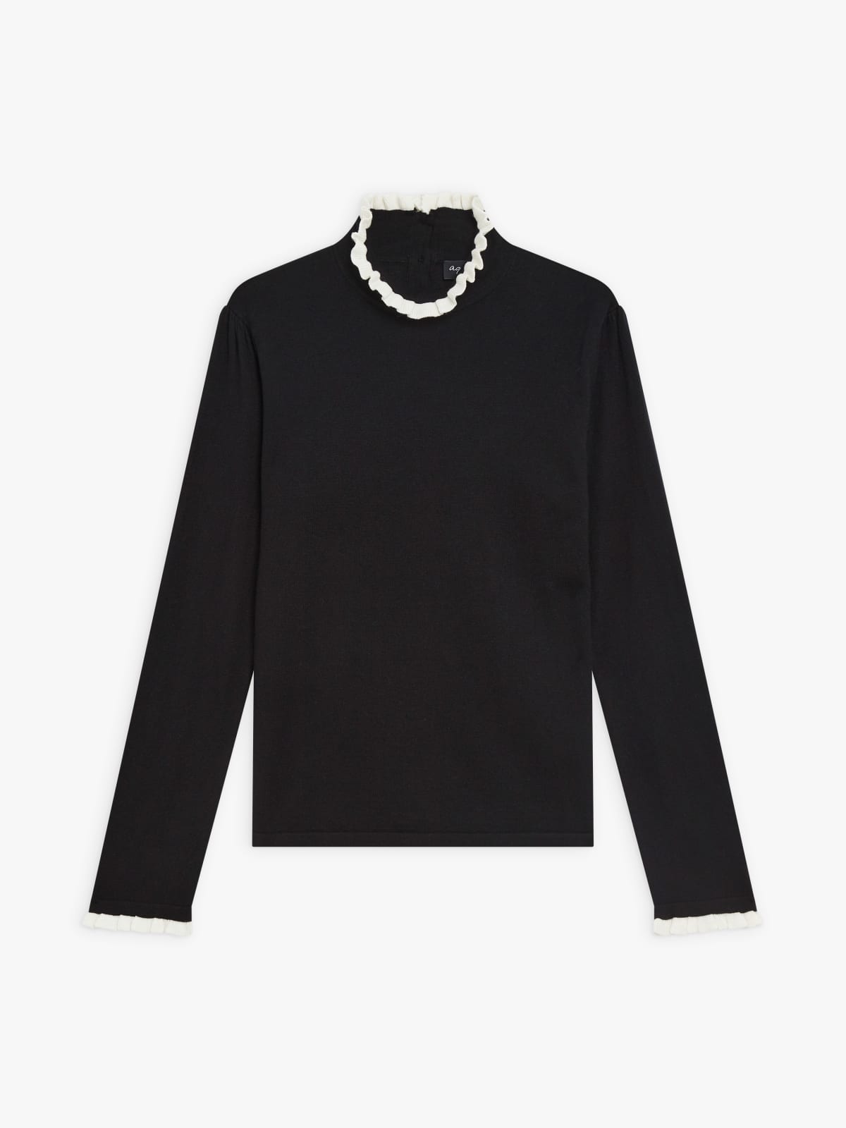 black wool jersey Tessy jumper