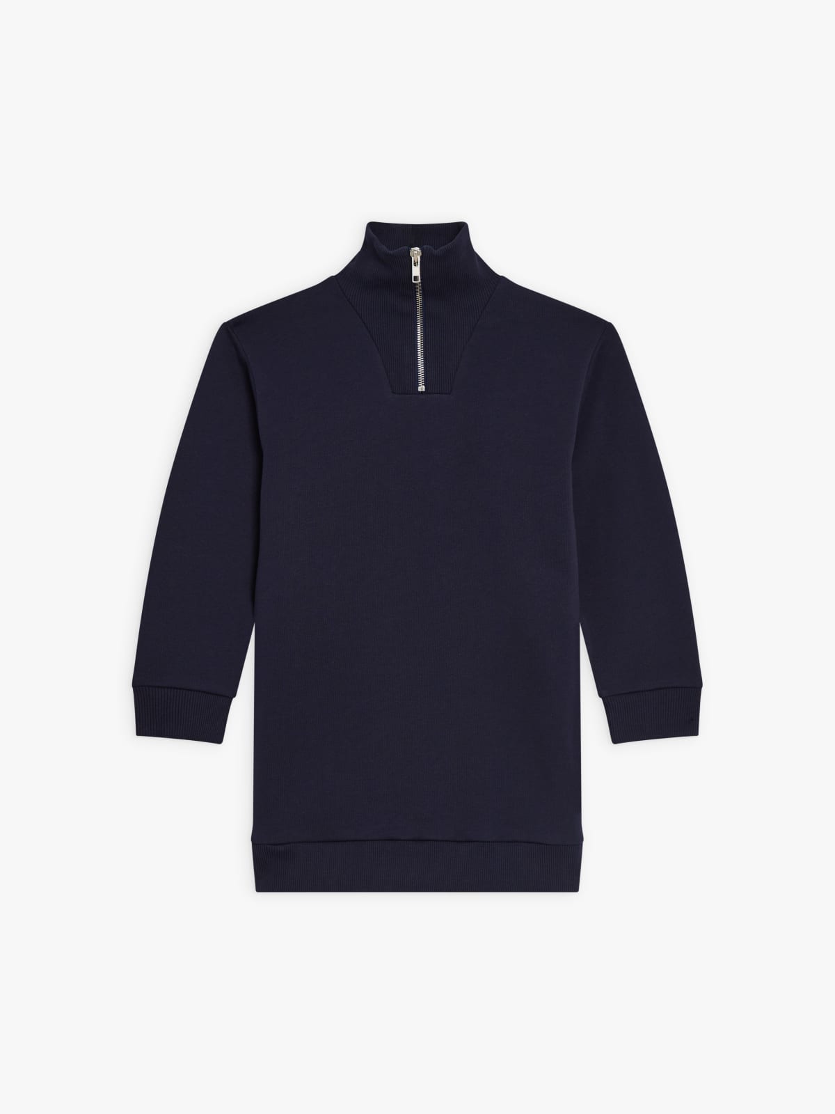 blue Camionneur sweatshirt-dress in cotton fleece