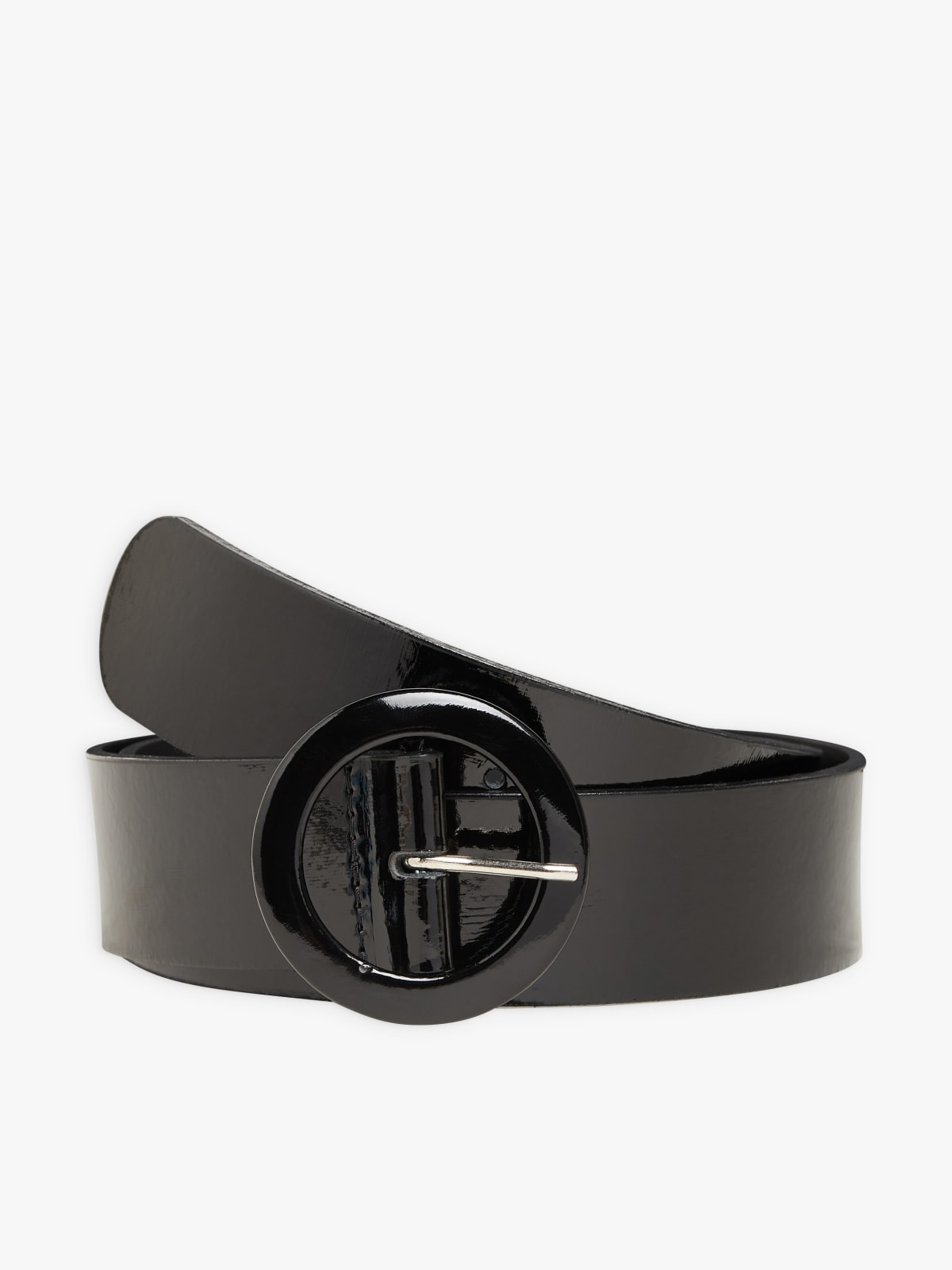 ceinture Eugenie en cuir vernis noir