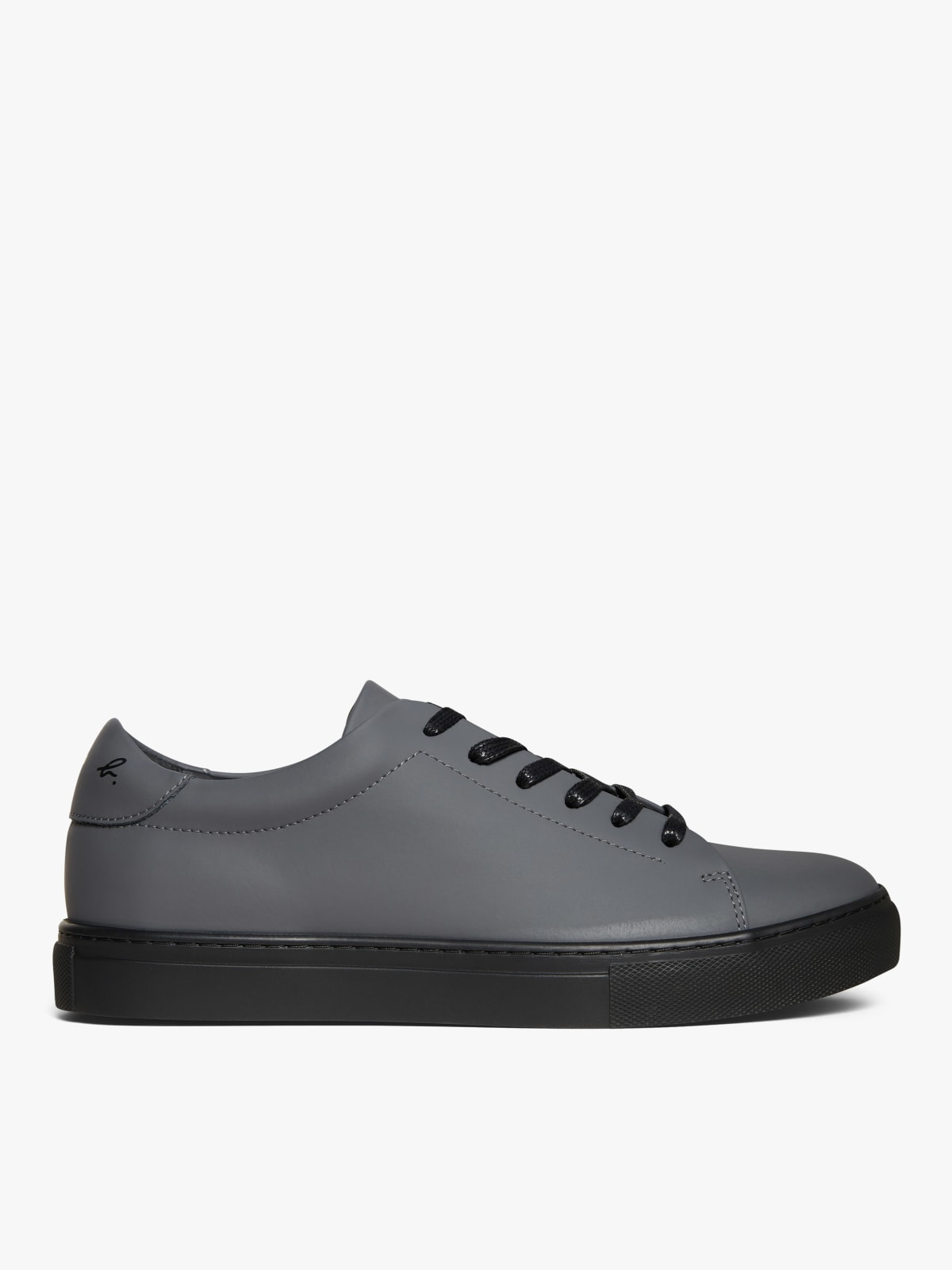 grey Baptiste plonge lambskin leather trainers