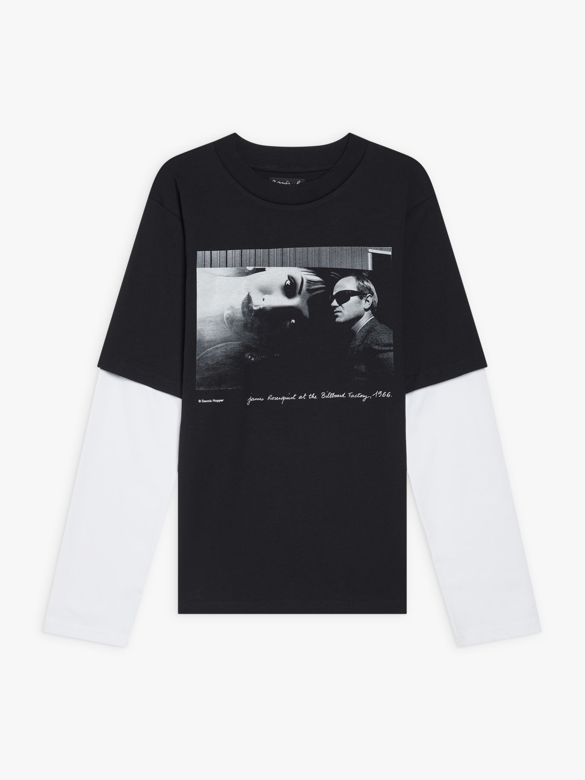 t-shirt en jersey de coton artiste Dennis Hopper noir