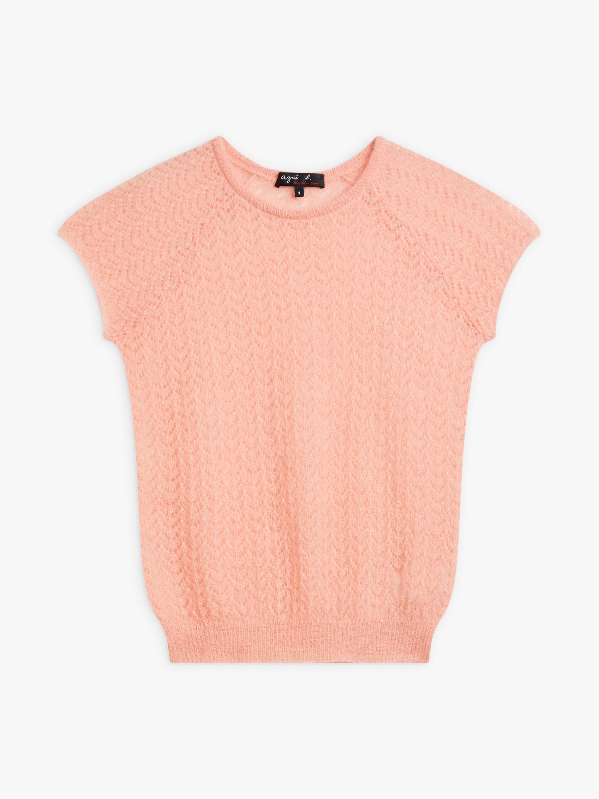 pink mohair knitted Cracotte jumper