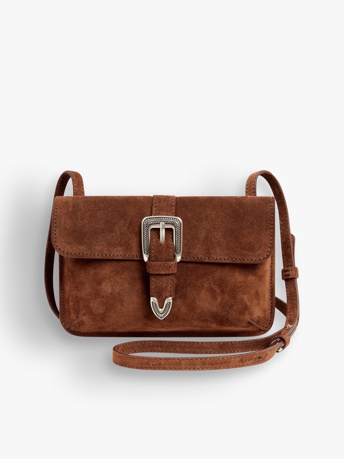 pochette d'ordinateur Western en cuir marron