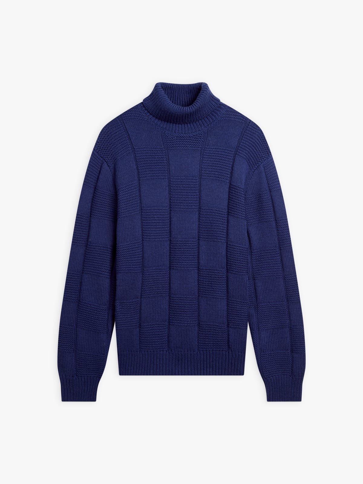 pull Everest en maille de laine bleu