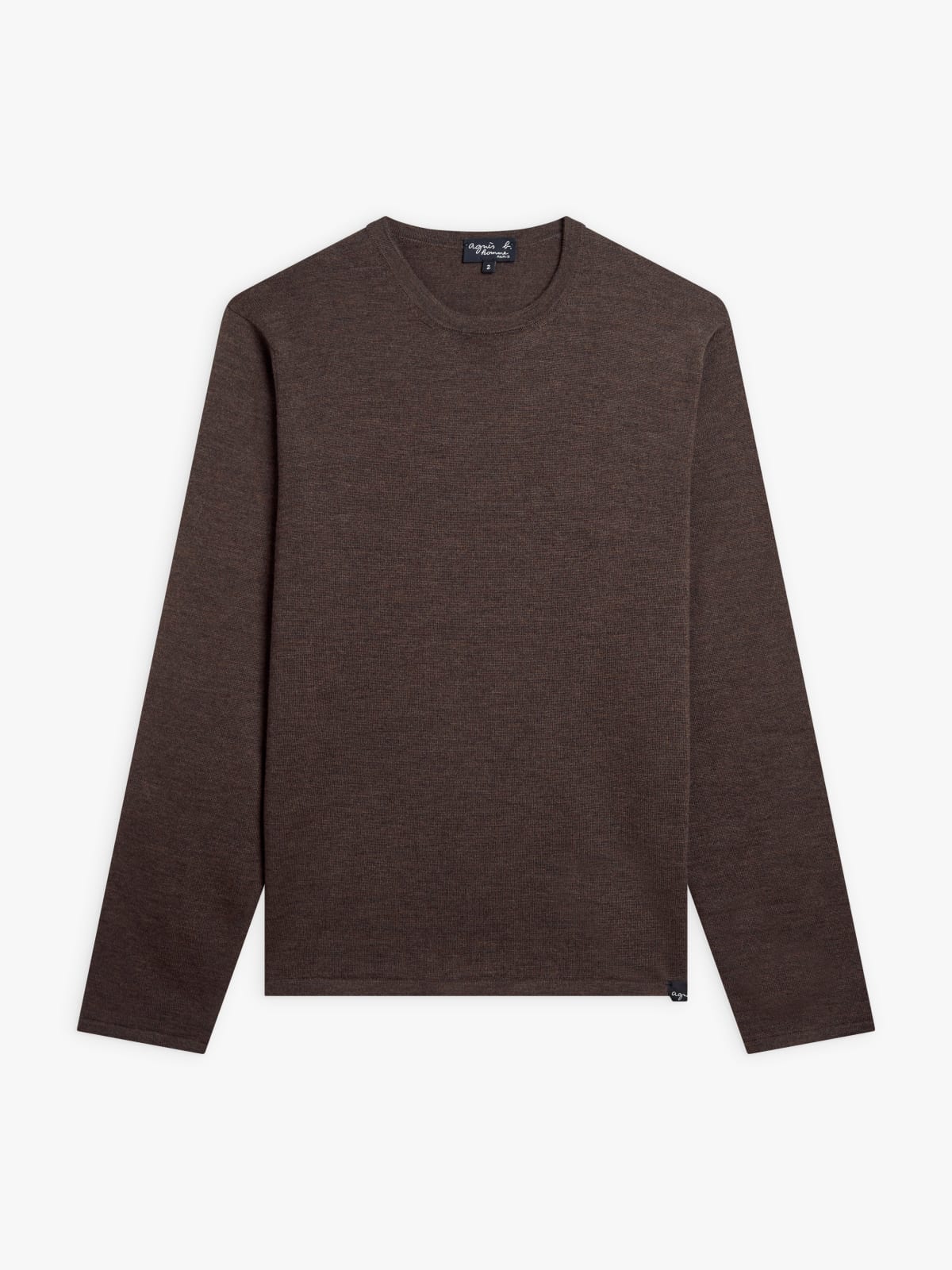 brown merino wool Park jumper