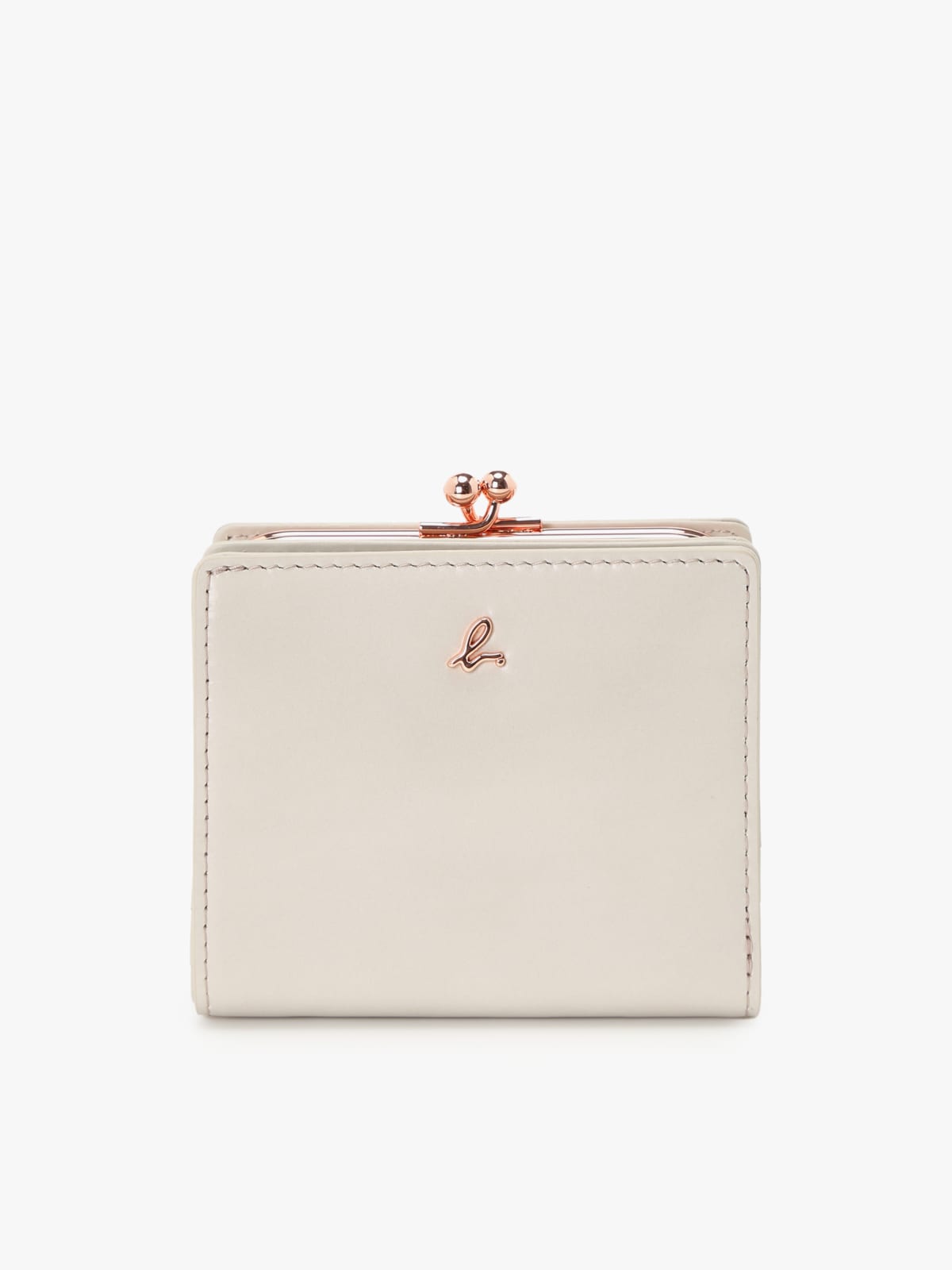 beige leather wallet