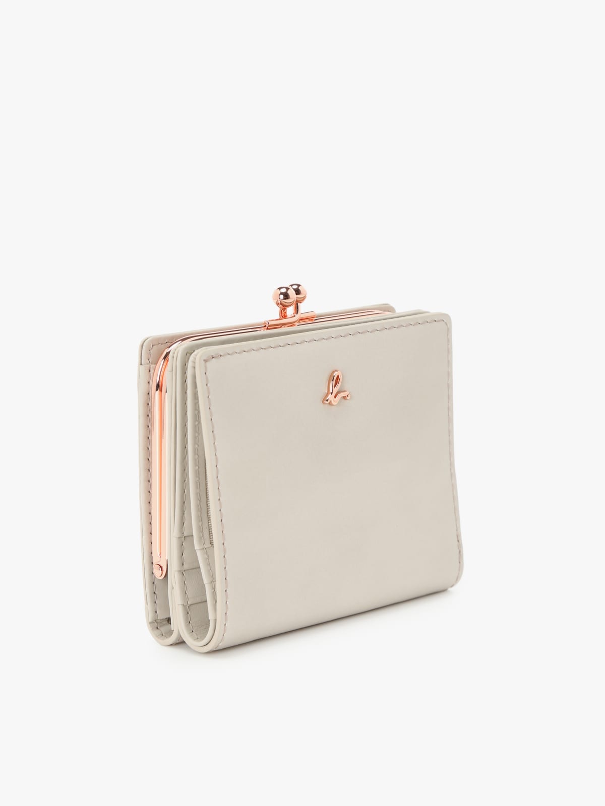 beige leather wallet image number 2