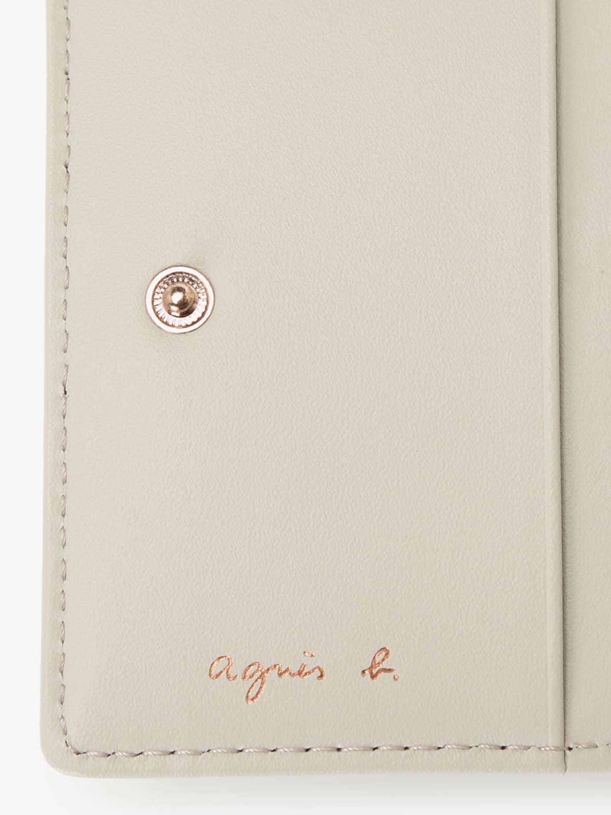 beige leather wallet image number 4