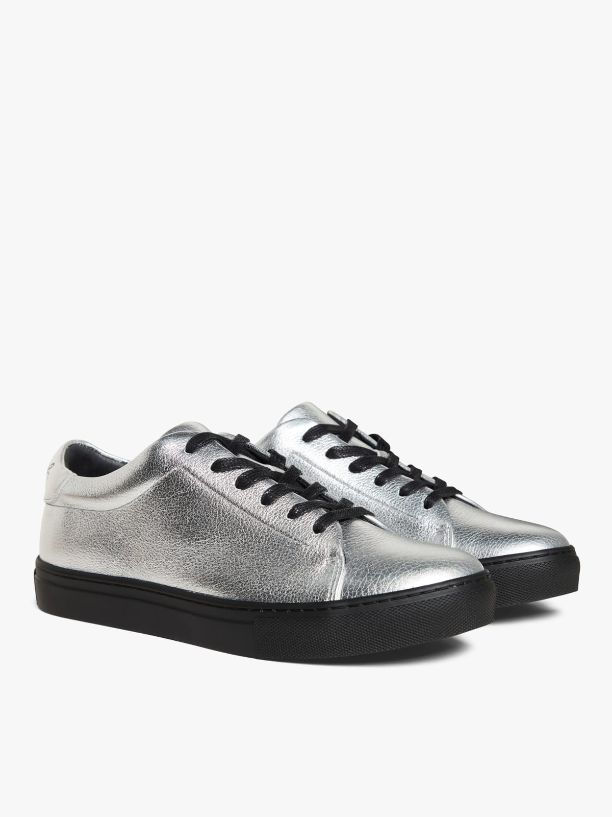 Baptiste silver-coloured leather sneakers