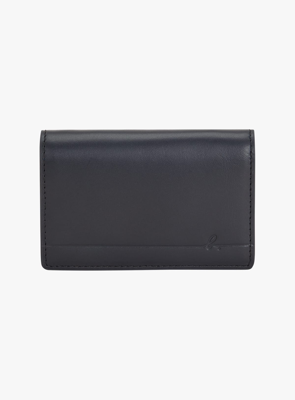 black and blue leather cardholder