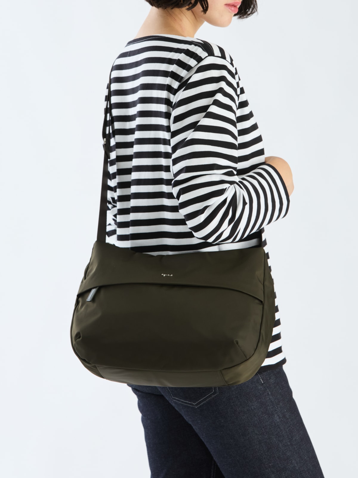 sac bandoulière en toile nylon vert
