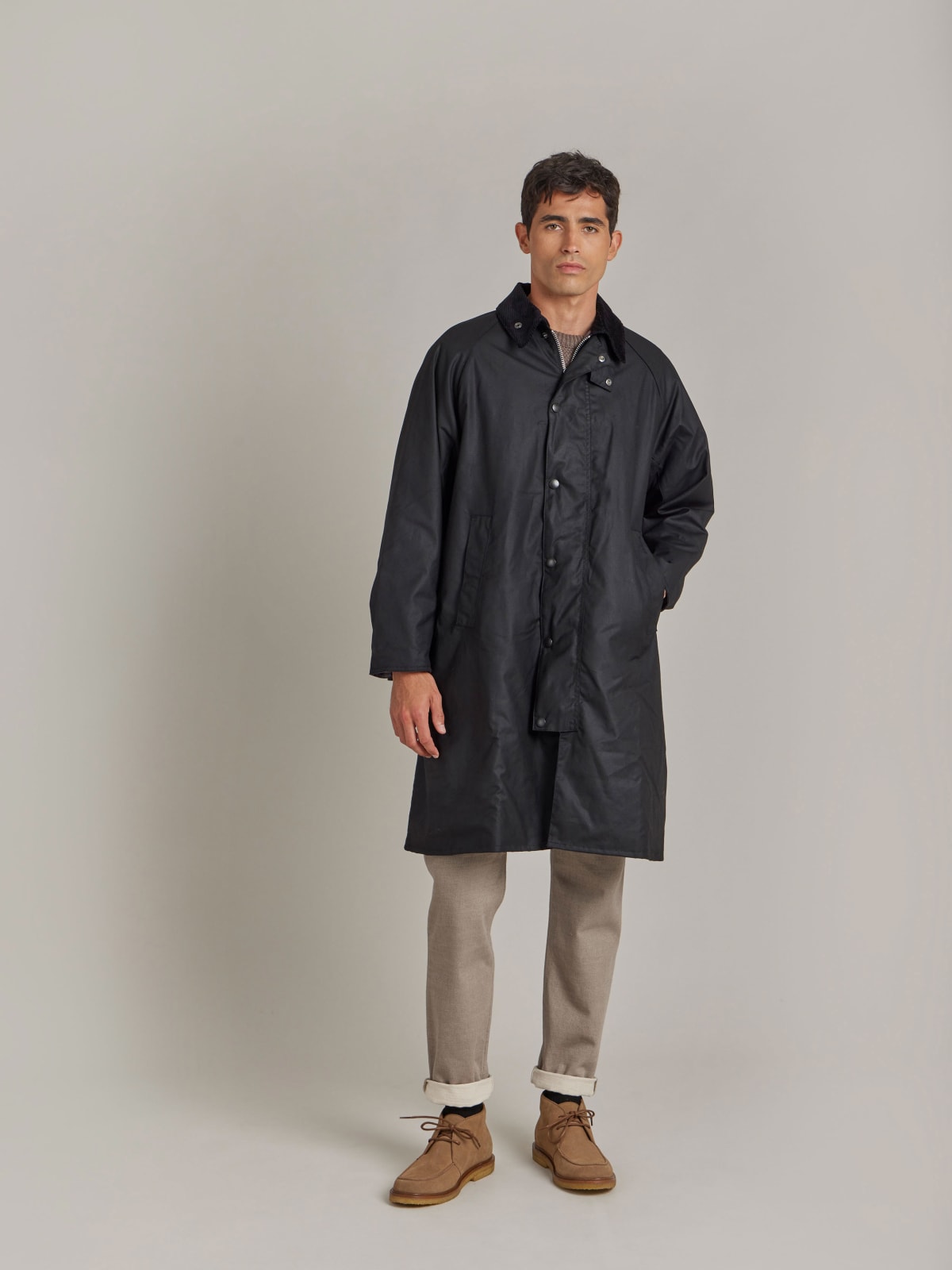 Barbour long waxed cotton coat Barbour long waxed cotton coat