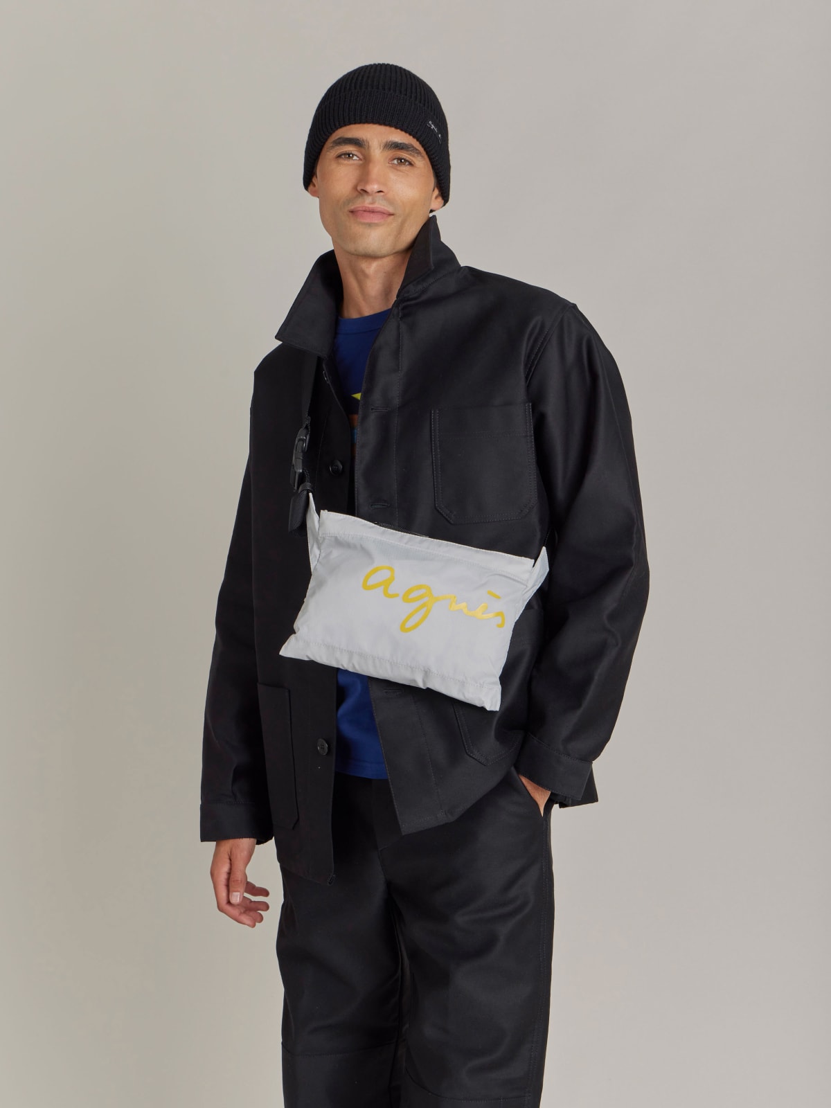 black cotton men's jacket agnès b. x Dolmen black cotton men's jacket agnès b. x Dolmen