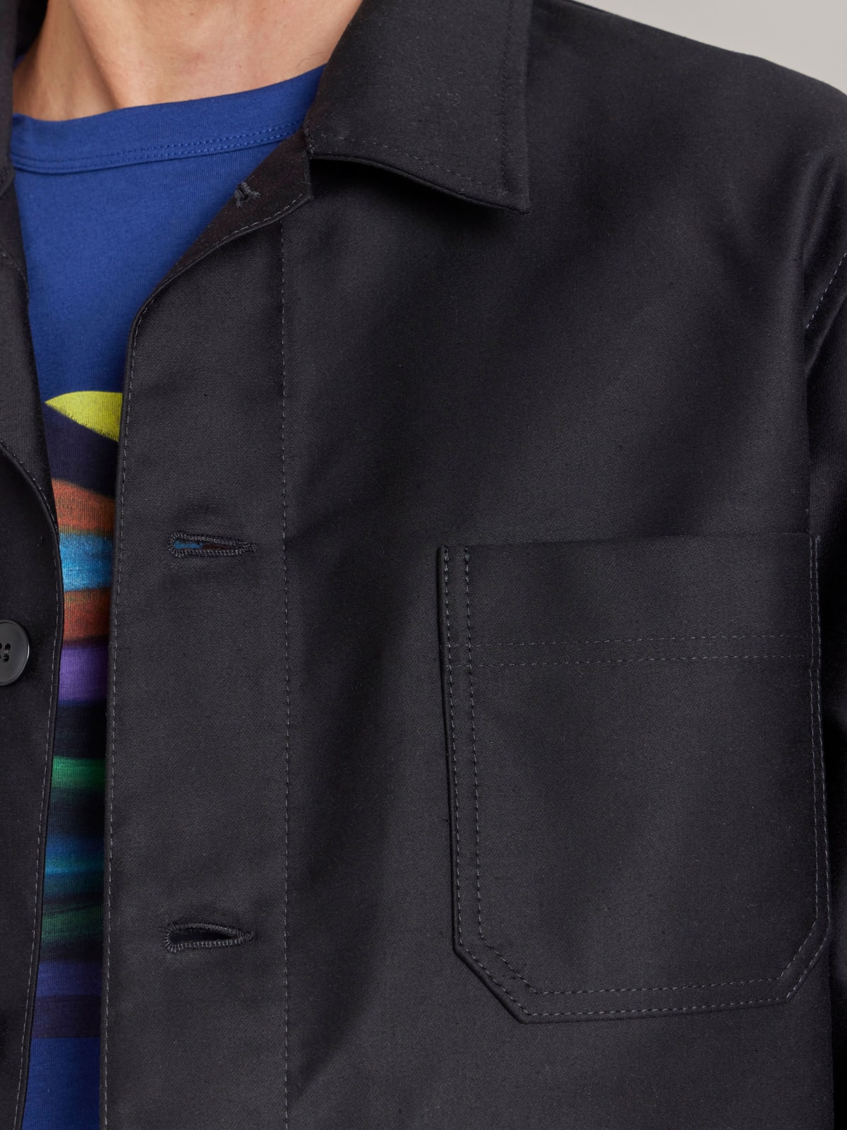 black cotton men's jacket agnès b. x Dolmen black cotton men's jacket agnès b. x Dolmen