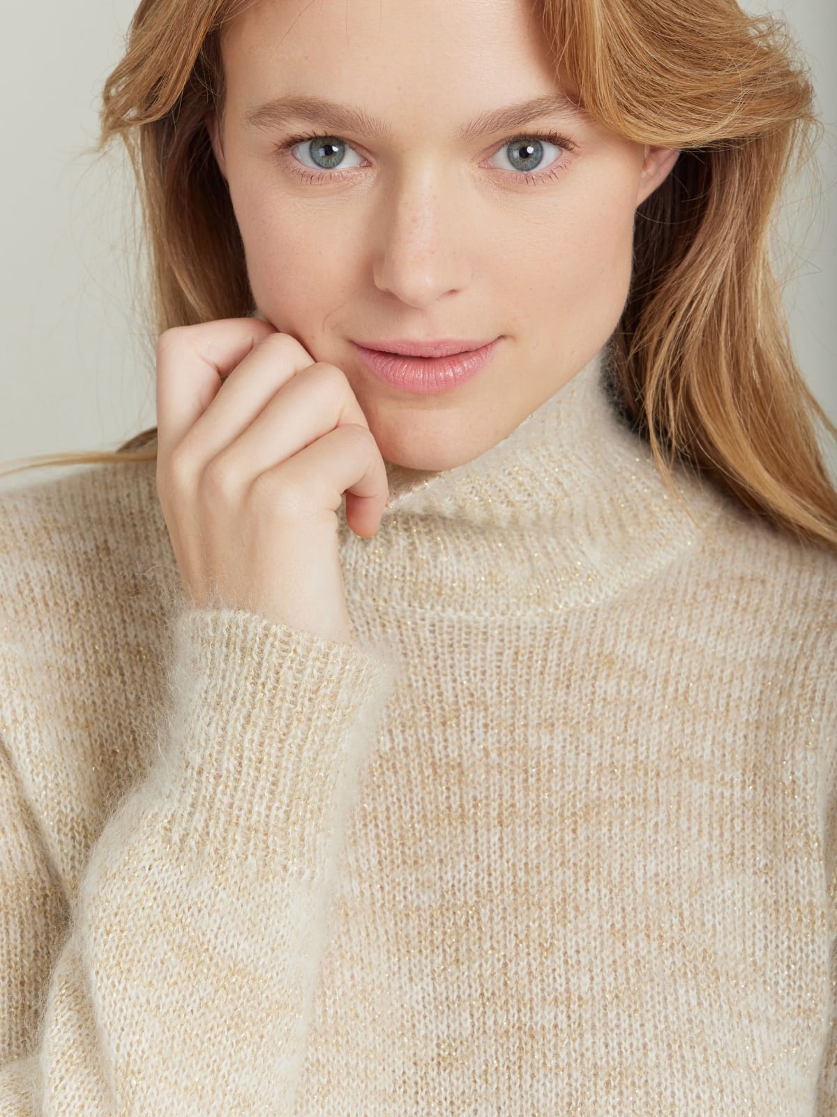 beige mohair jersey sweater beige mohair jersey sweater