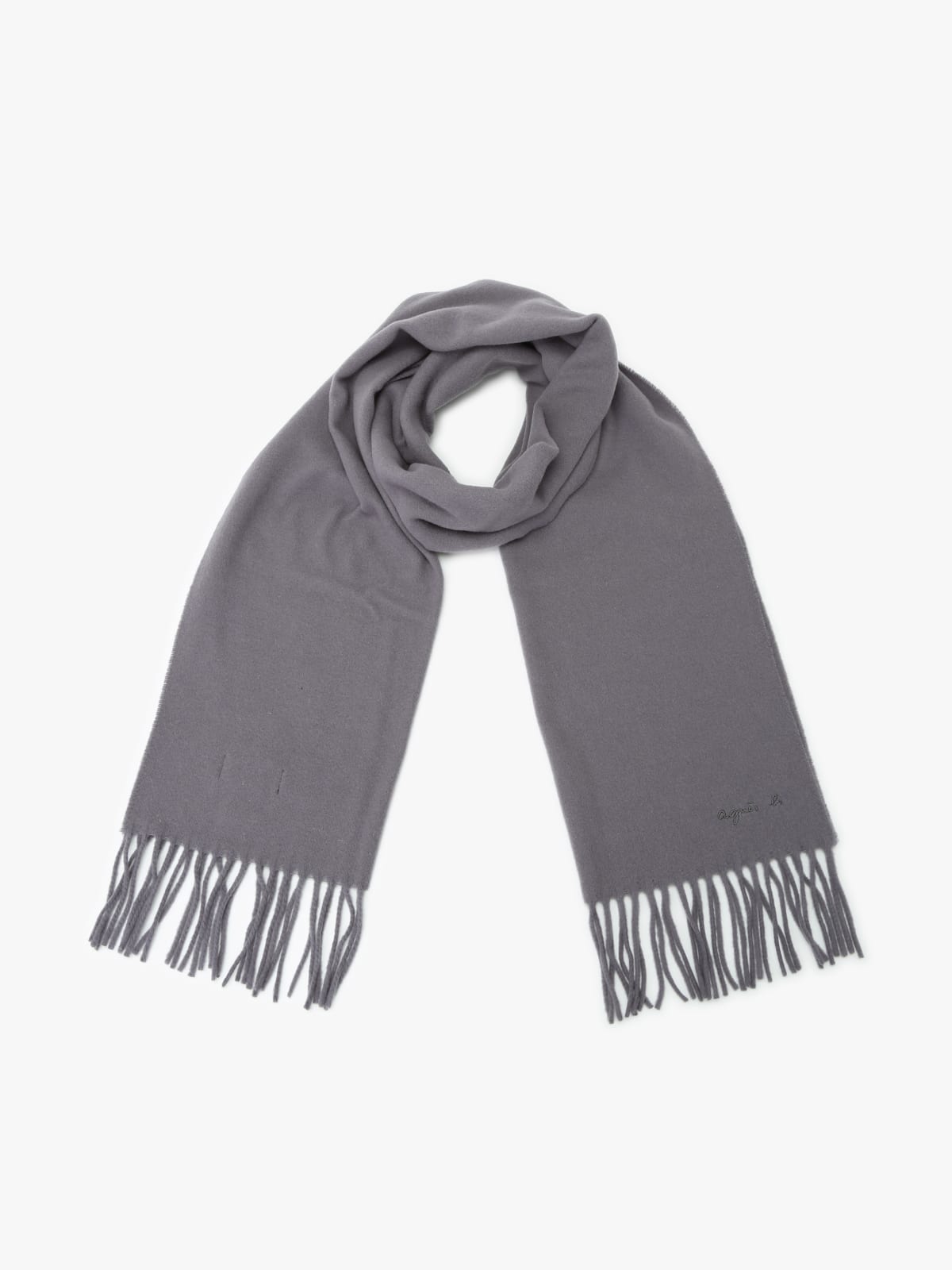 grey wool and cashmere Noa scarf