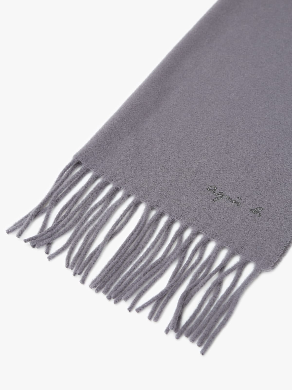 grey wool and cashmere Noa scarf image number 2