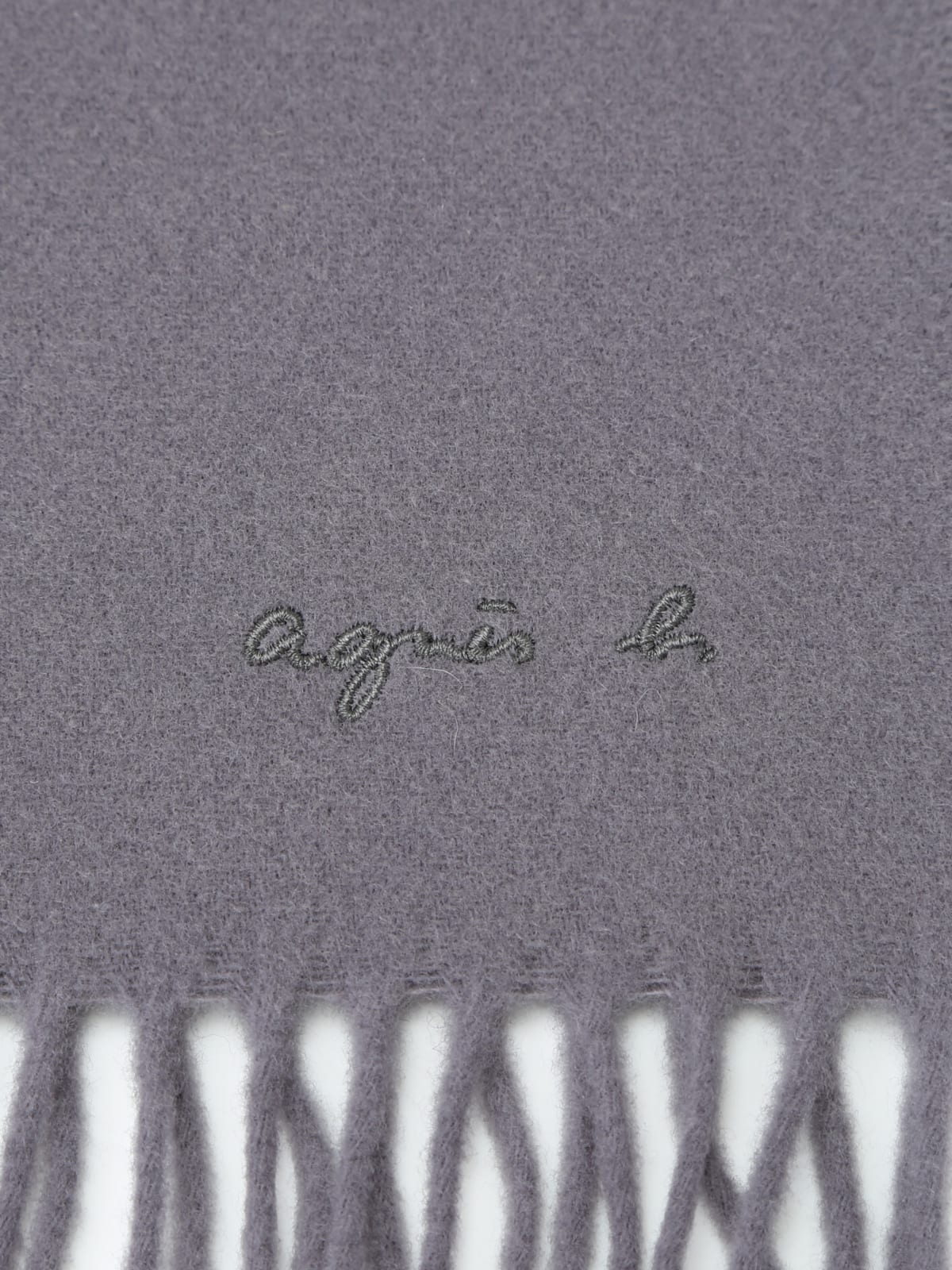 grey wool and cashmere Noa scarf