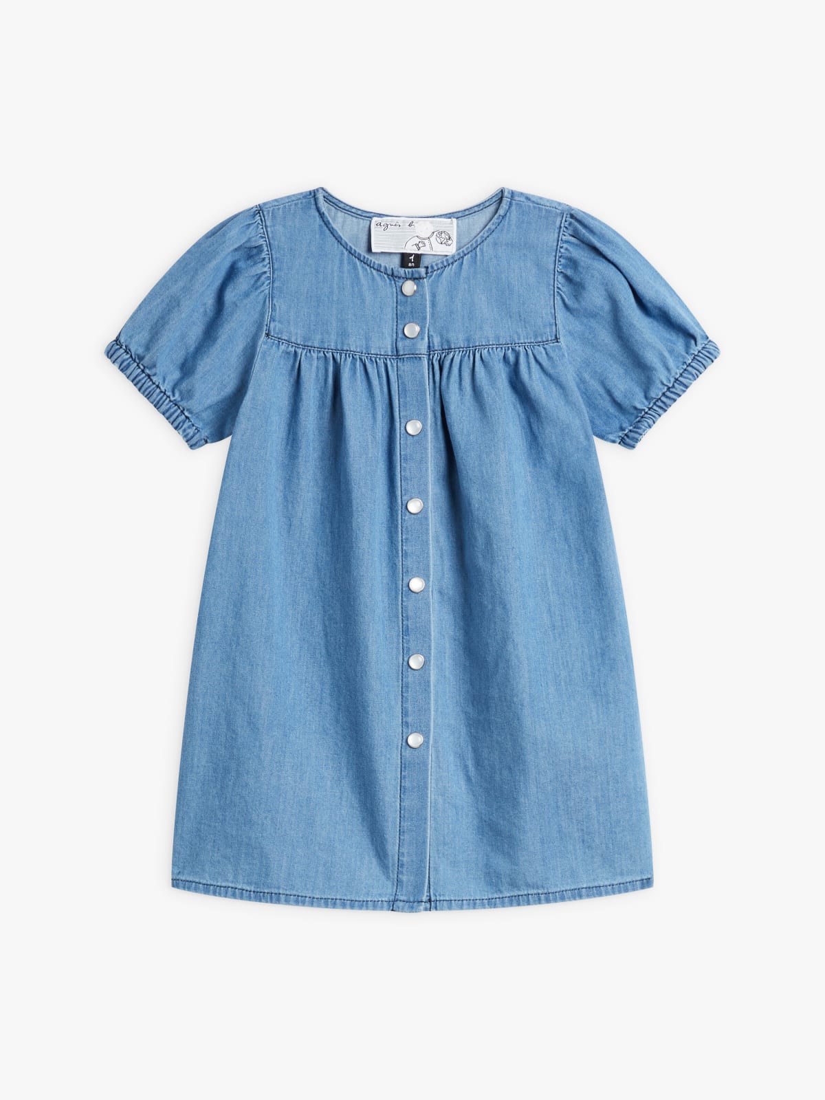 robe en denim bleu