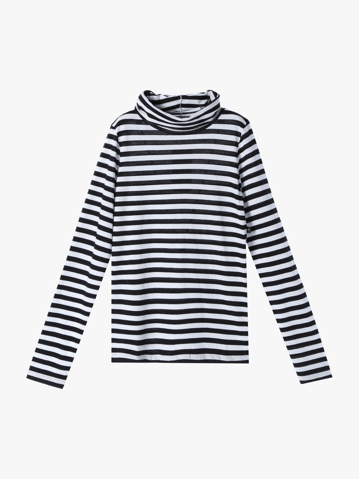 t-shirt Transformable en coton à rayures noir et blanc