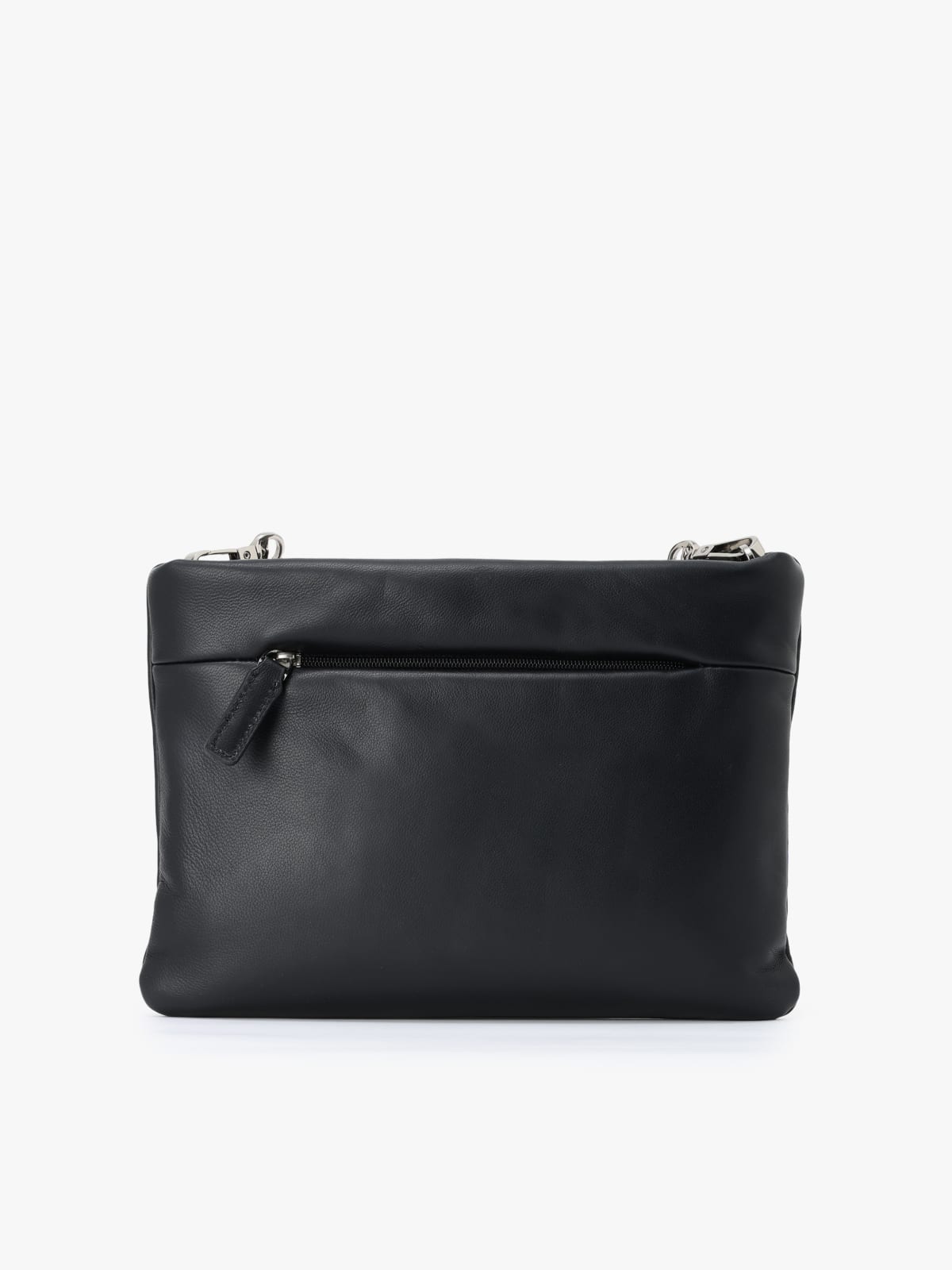 Black  lined leather bag image number 1