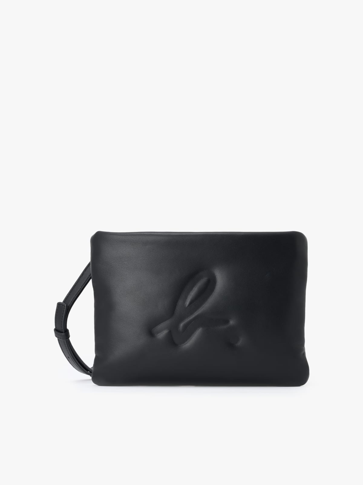 Black  lined leather bag image number 3