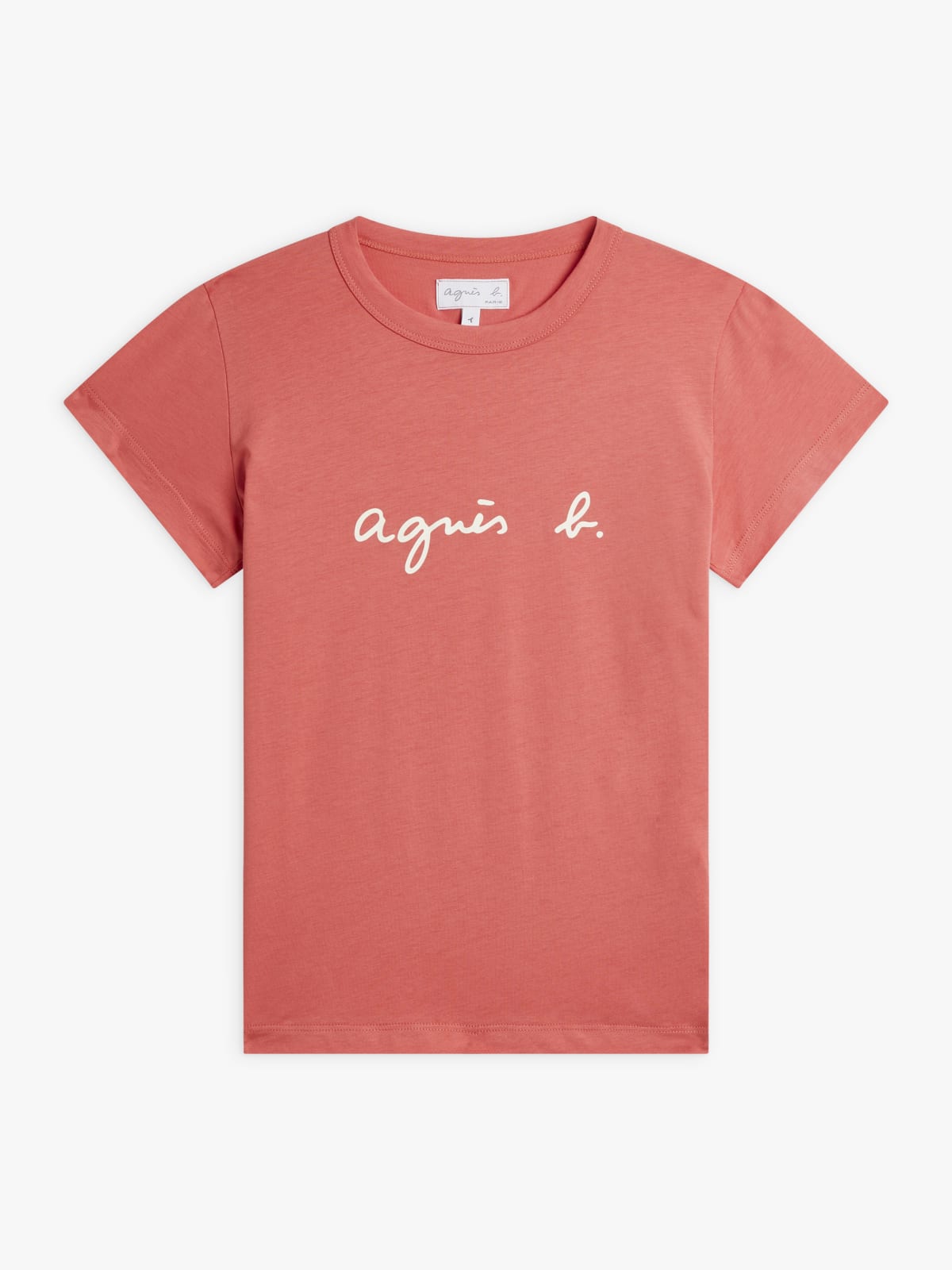 orange cotton jersey Brando t-shirt "agnès b." logo print