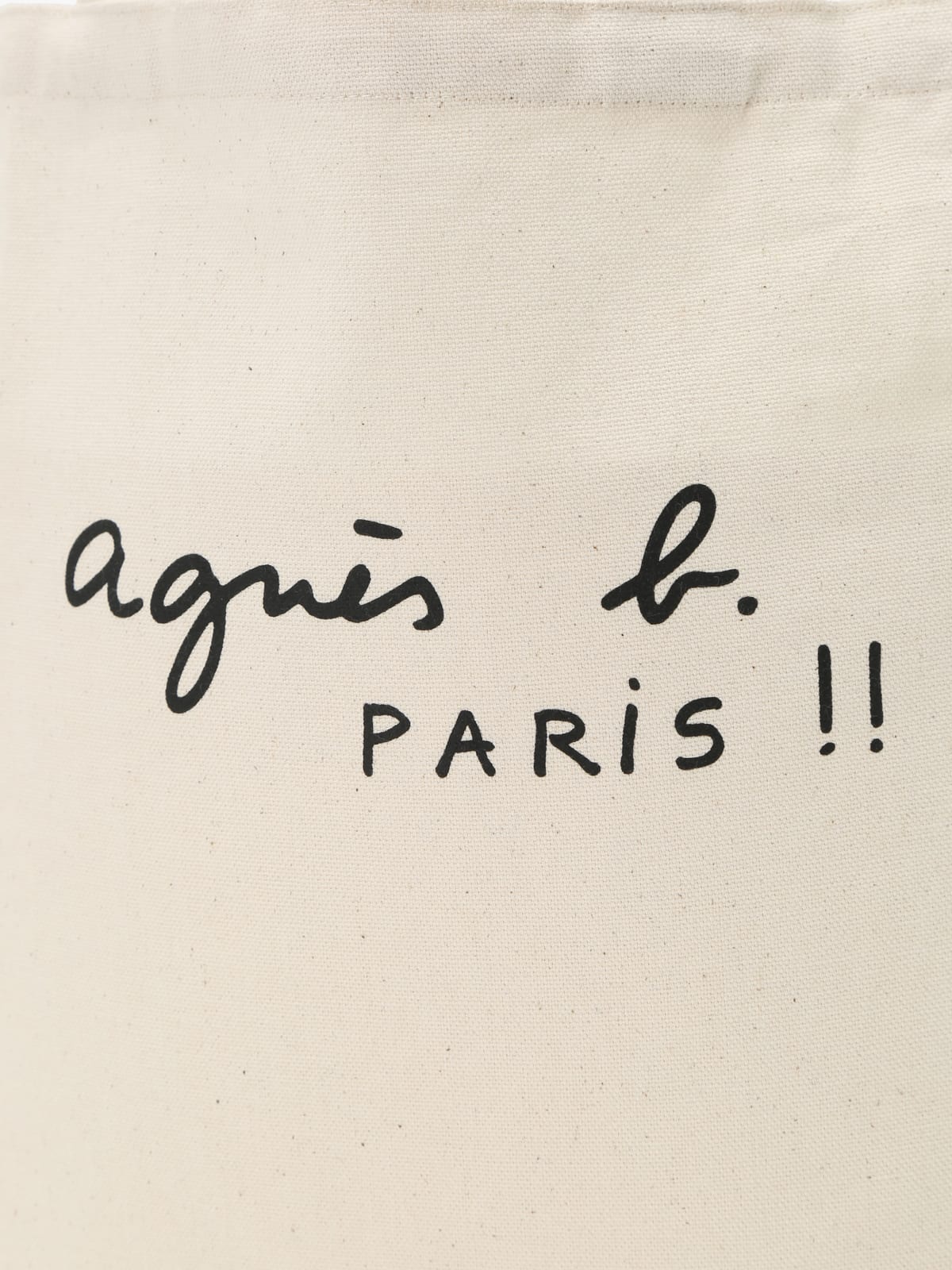 natural cotton agnès b. Paris logo tote image number 3