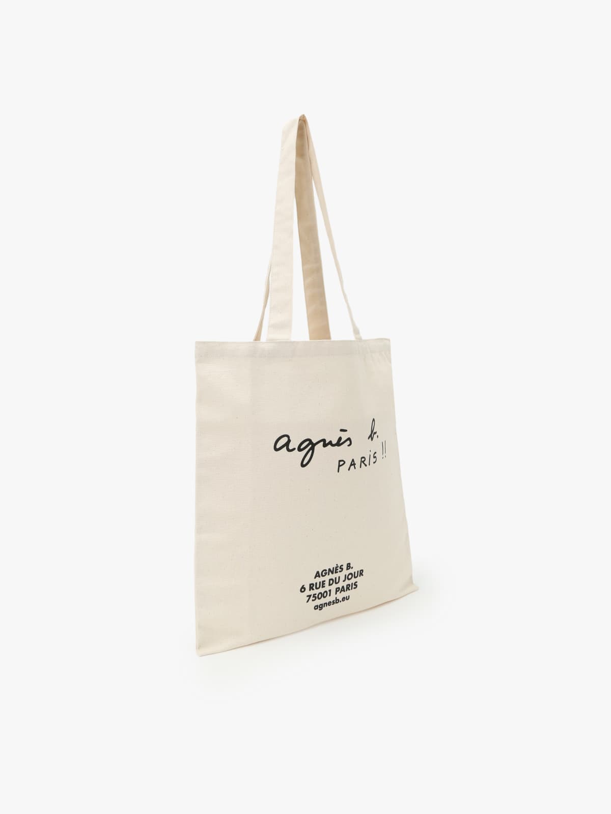 natural cotton agnès b. Paris logo tote image number 2