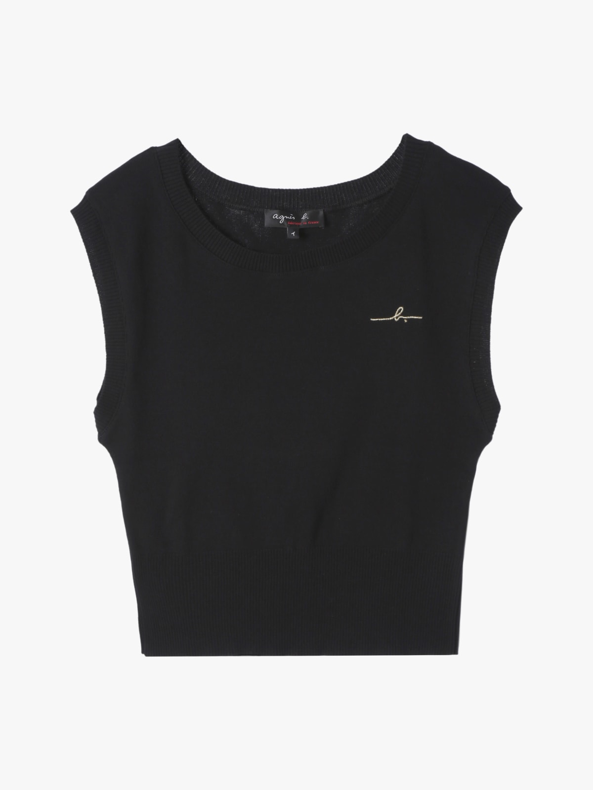 black cotton Ovaline t-shirt