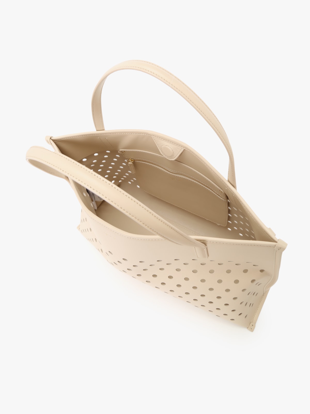 sac en cuir beige image number 3