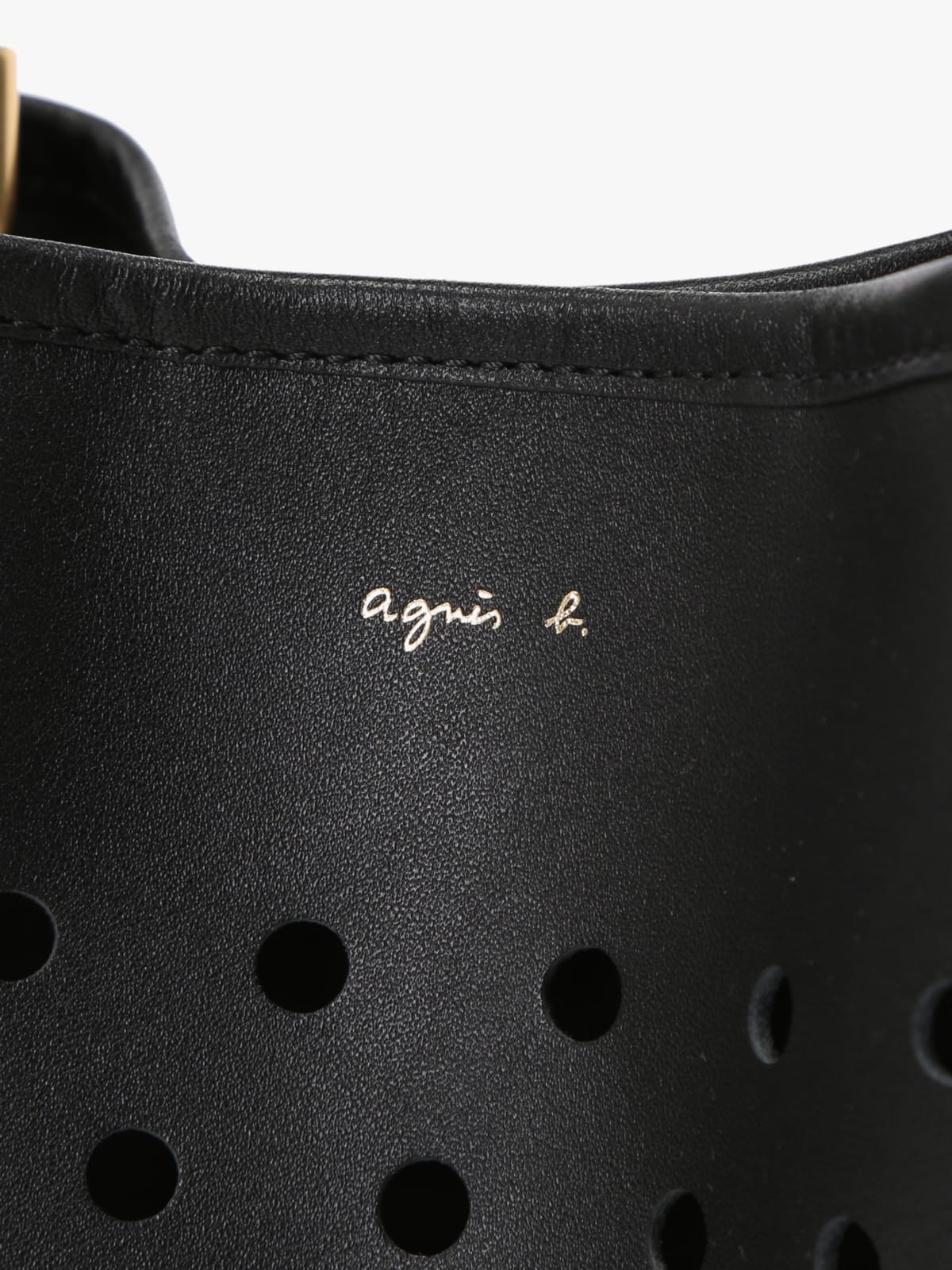 sac seau en cuir noir image number 5