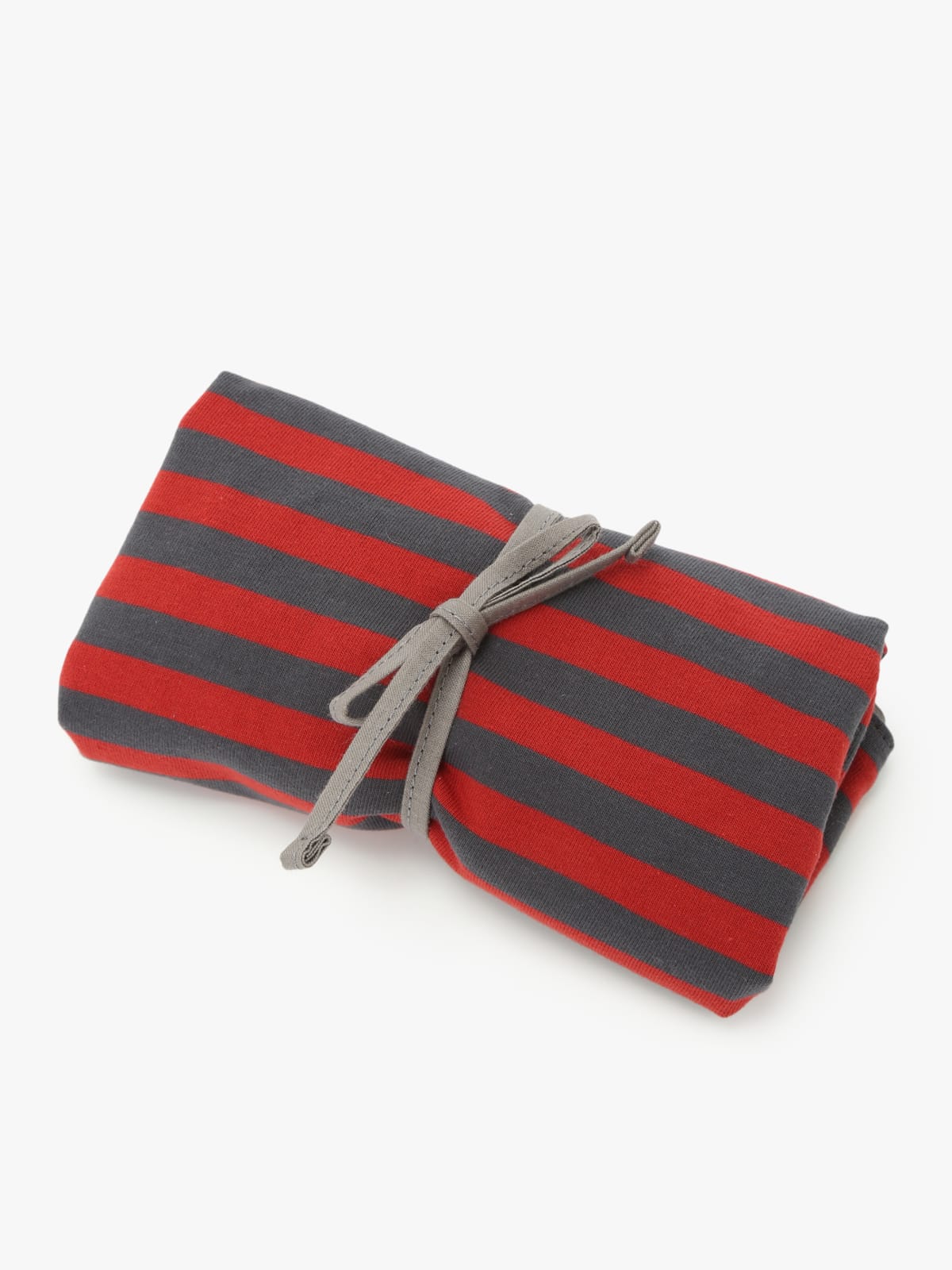 tote bag en coton réversible à rayures rouge et gris image number 5