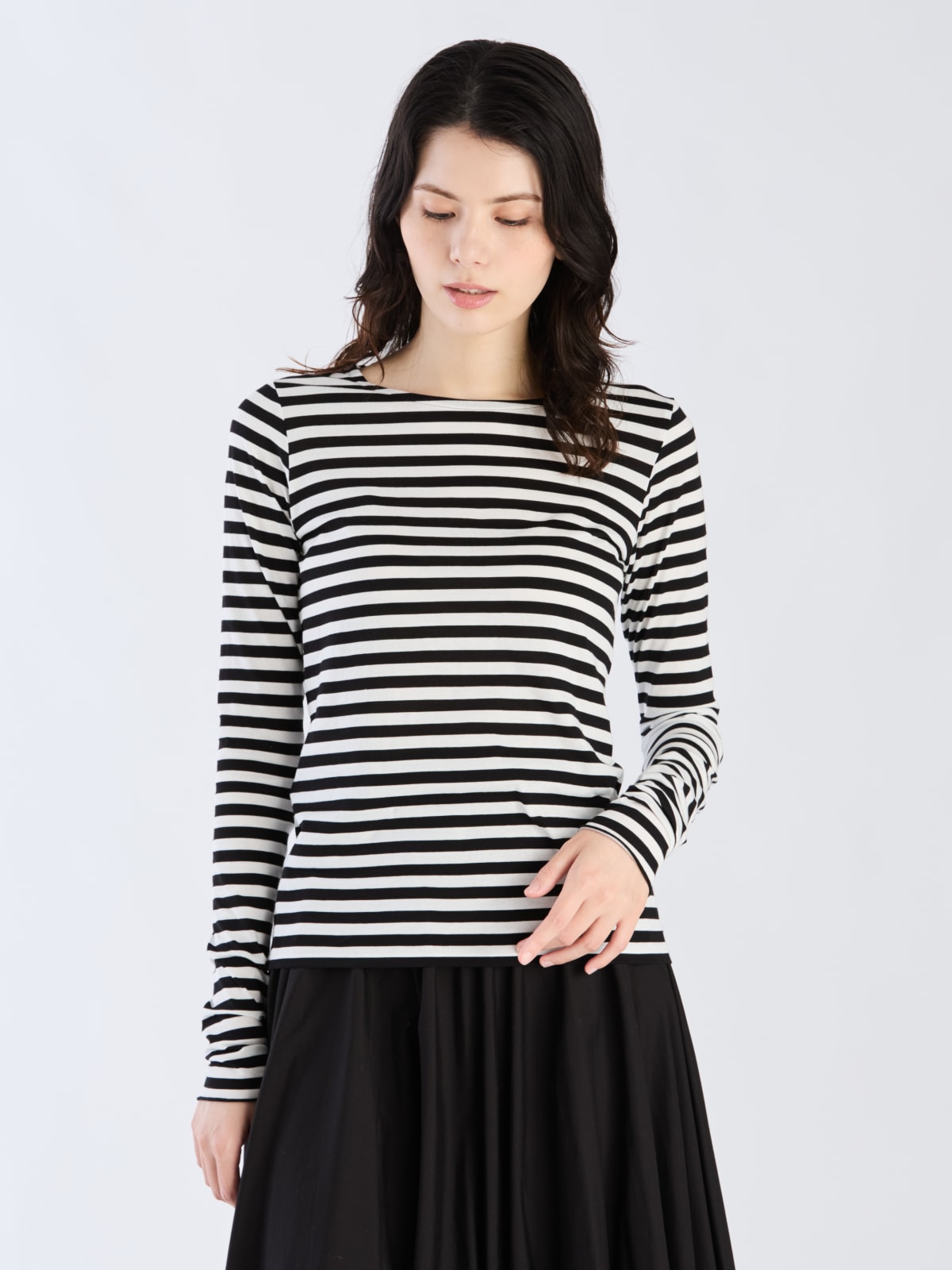 white and black organic cotton Knox Ultra striped t-shirt