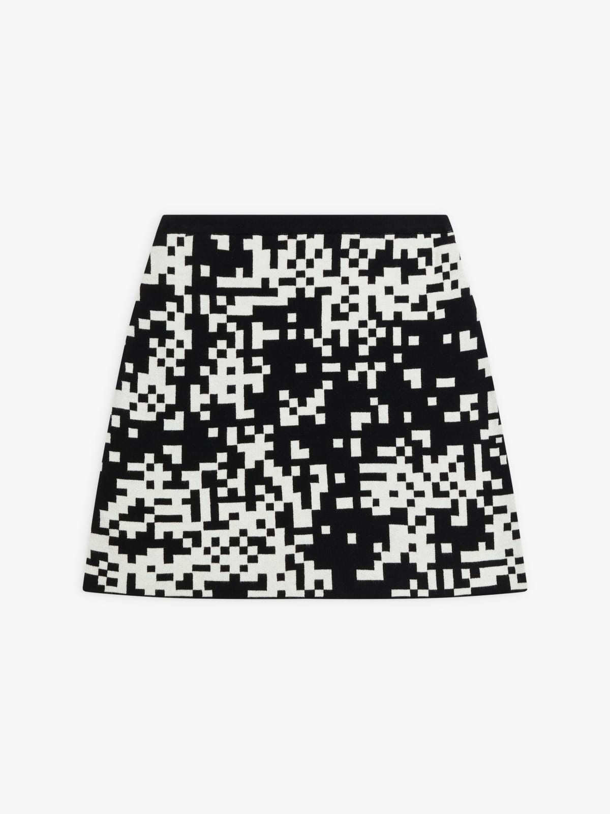cotton black and white graphic printed skirt