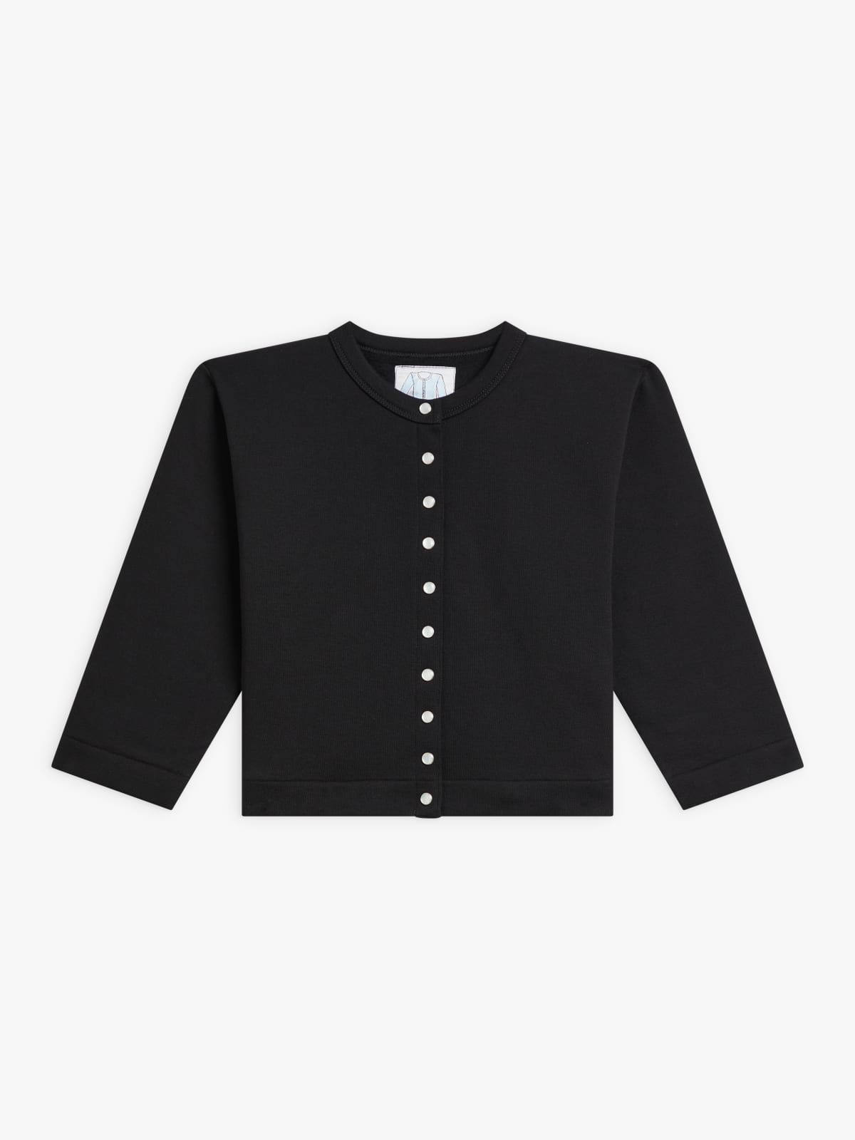 cardigan à pressions en coton noir