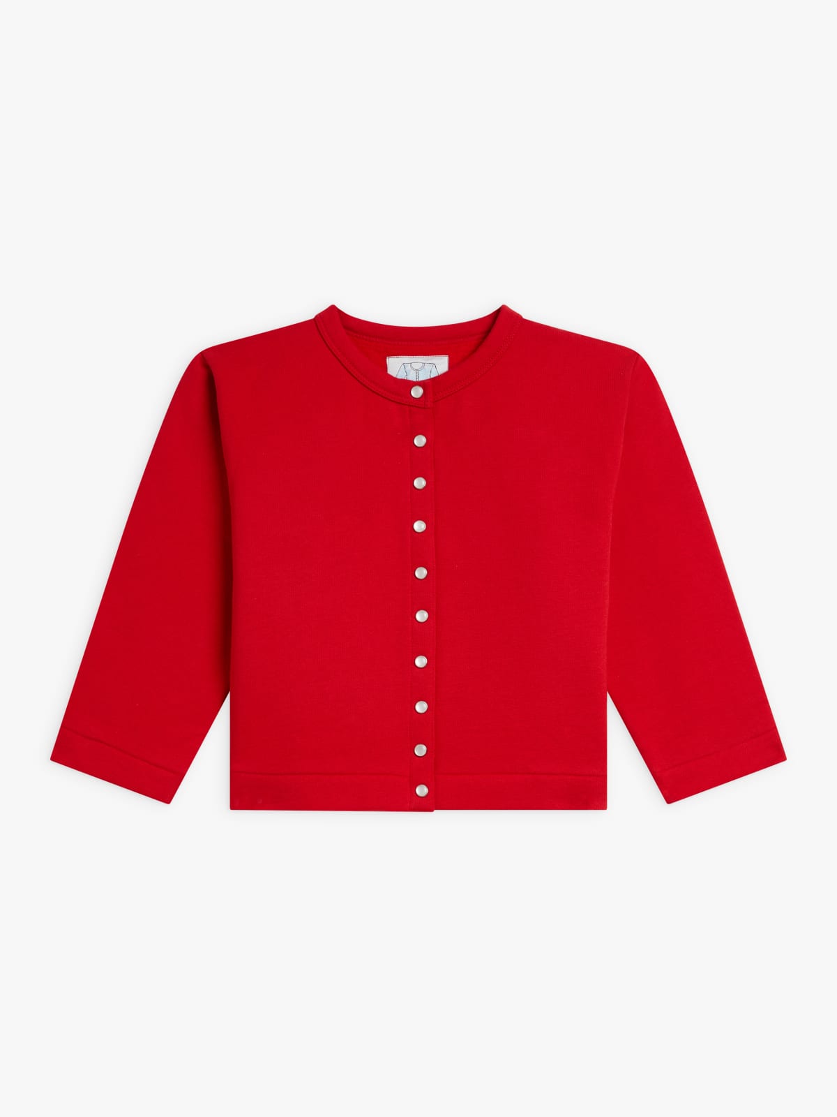 cardigan à pressions en coton rouge