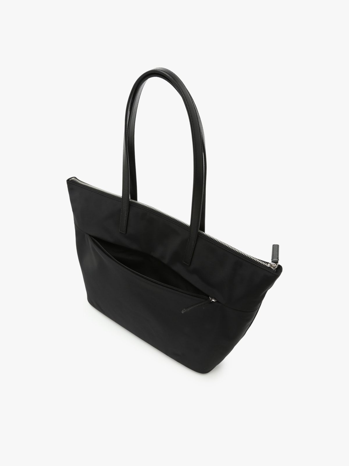 tote bag en nylon noir image number 4