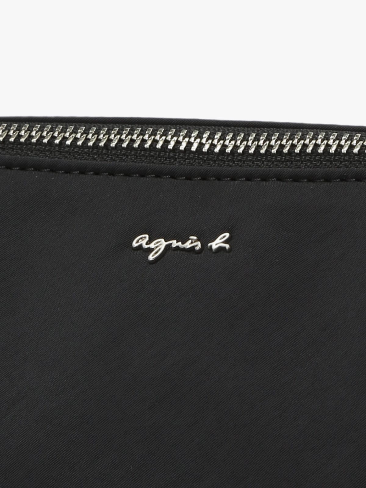 tote bag en nylon noir avec anses marrons image number 5