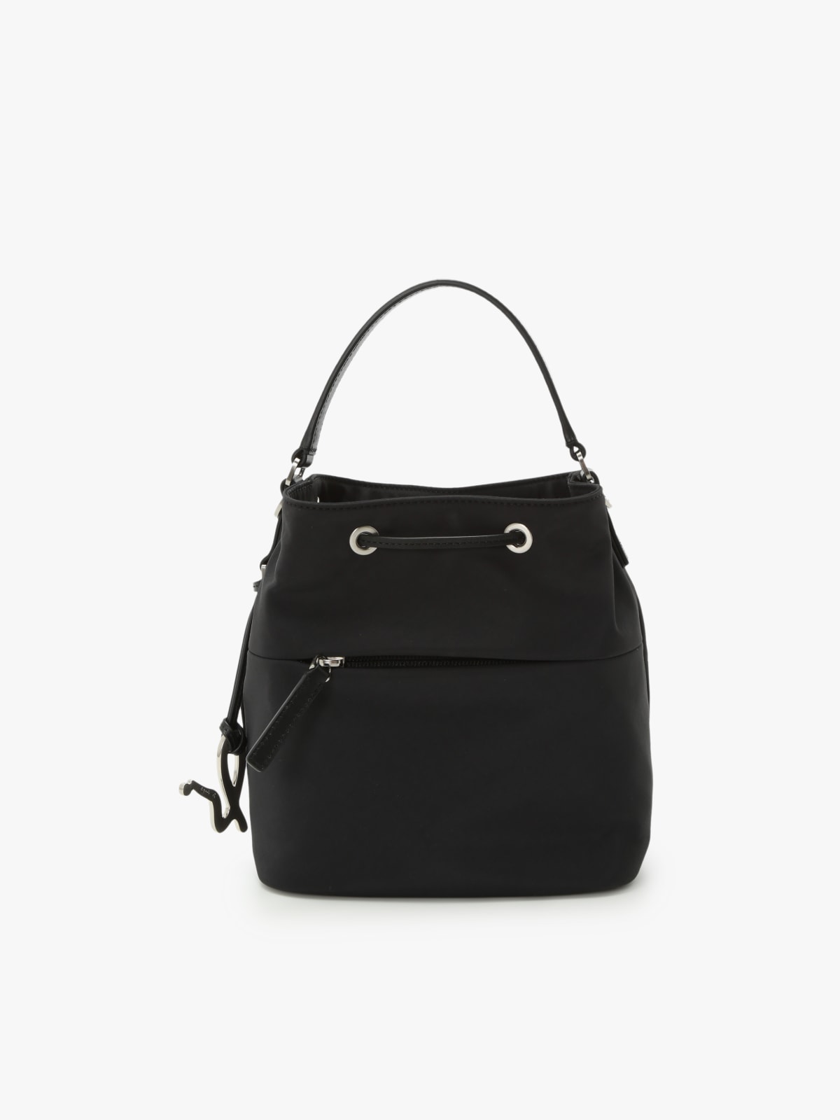 black nylon bucket bag image number 2