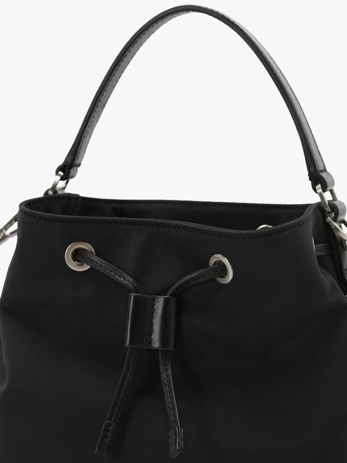 black nylon bucket bag image number 5