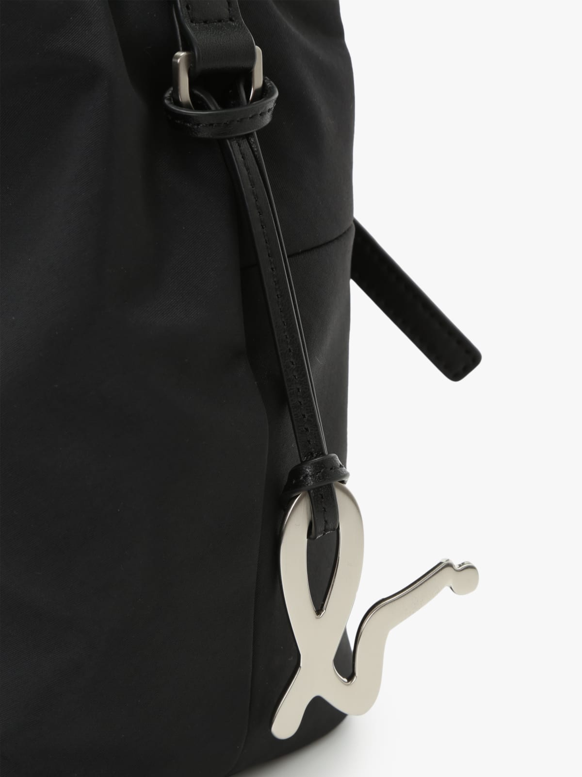 black nylon bucket bag image number 7