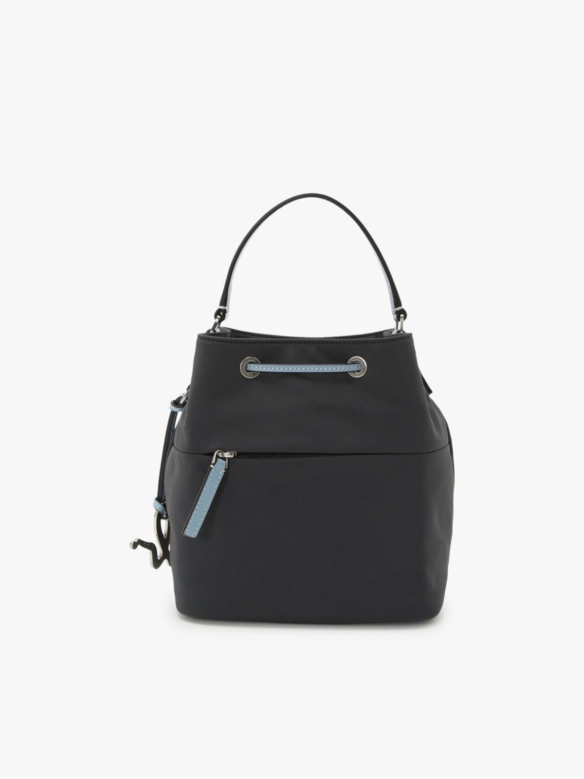 blue nylon bucket bag image number 2