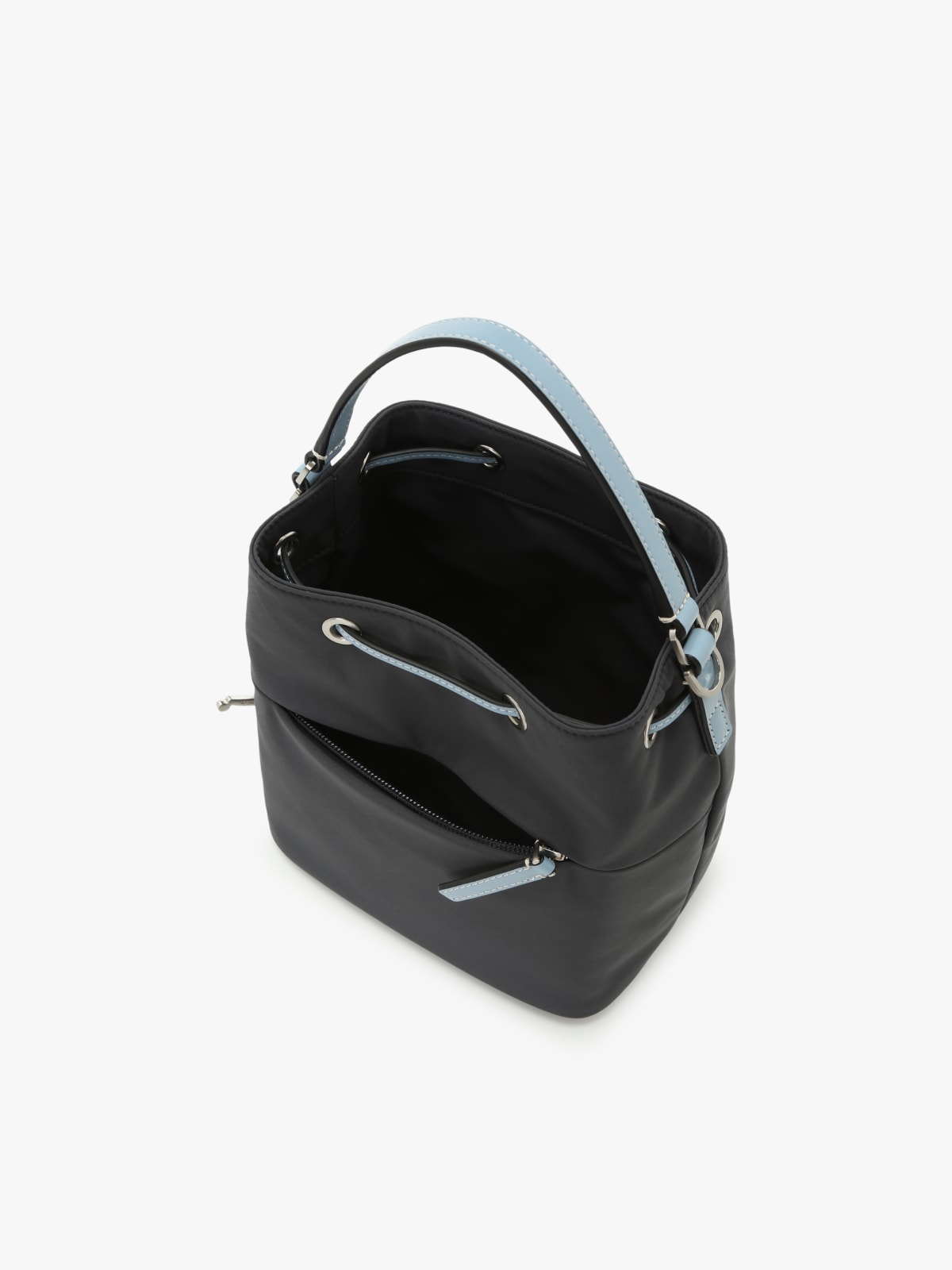 blue nylon bucket bag image number 4