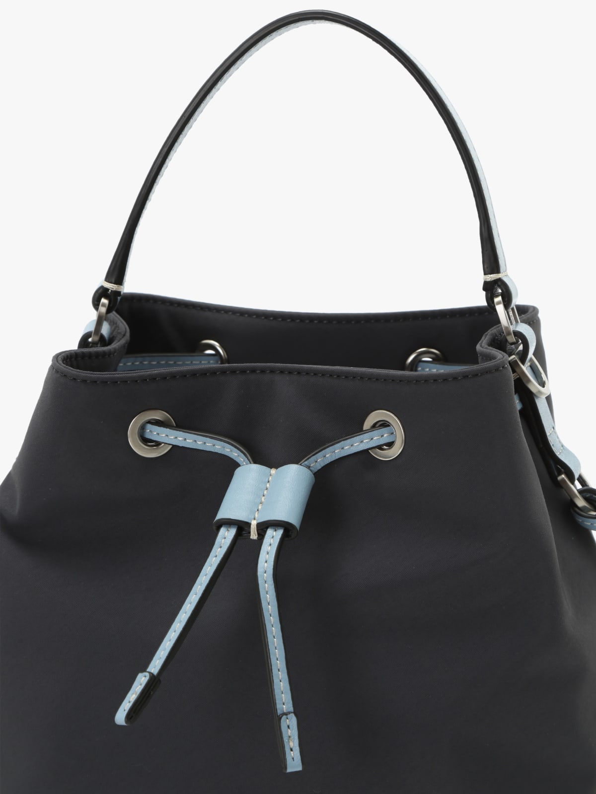 blue nylon bucket bag image number 5