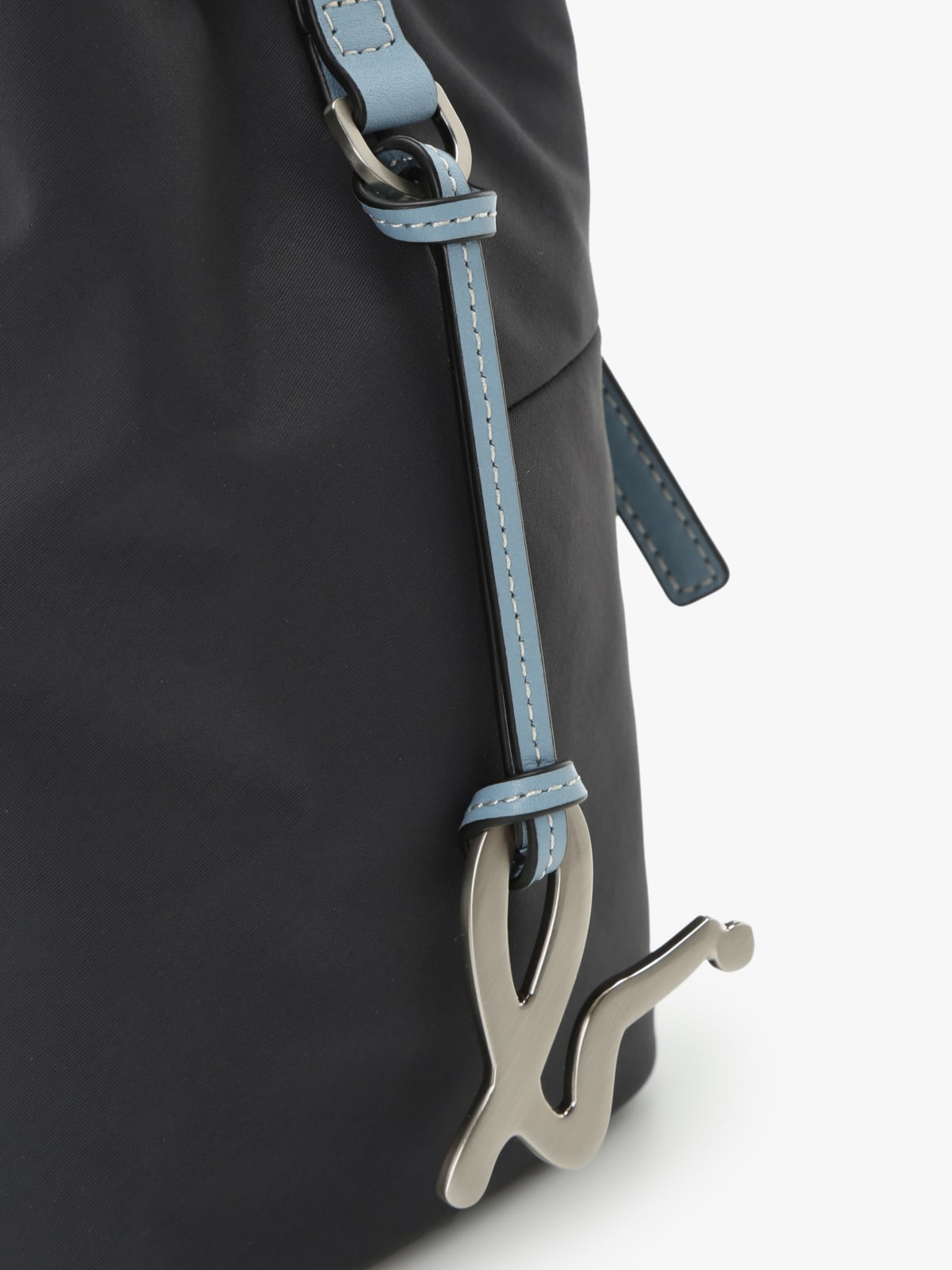 blue nylon bucket bag image number 7
