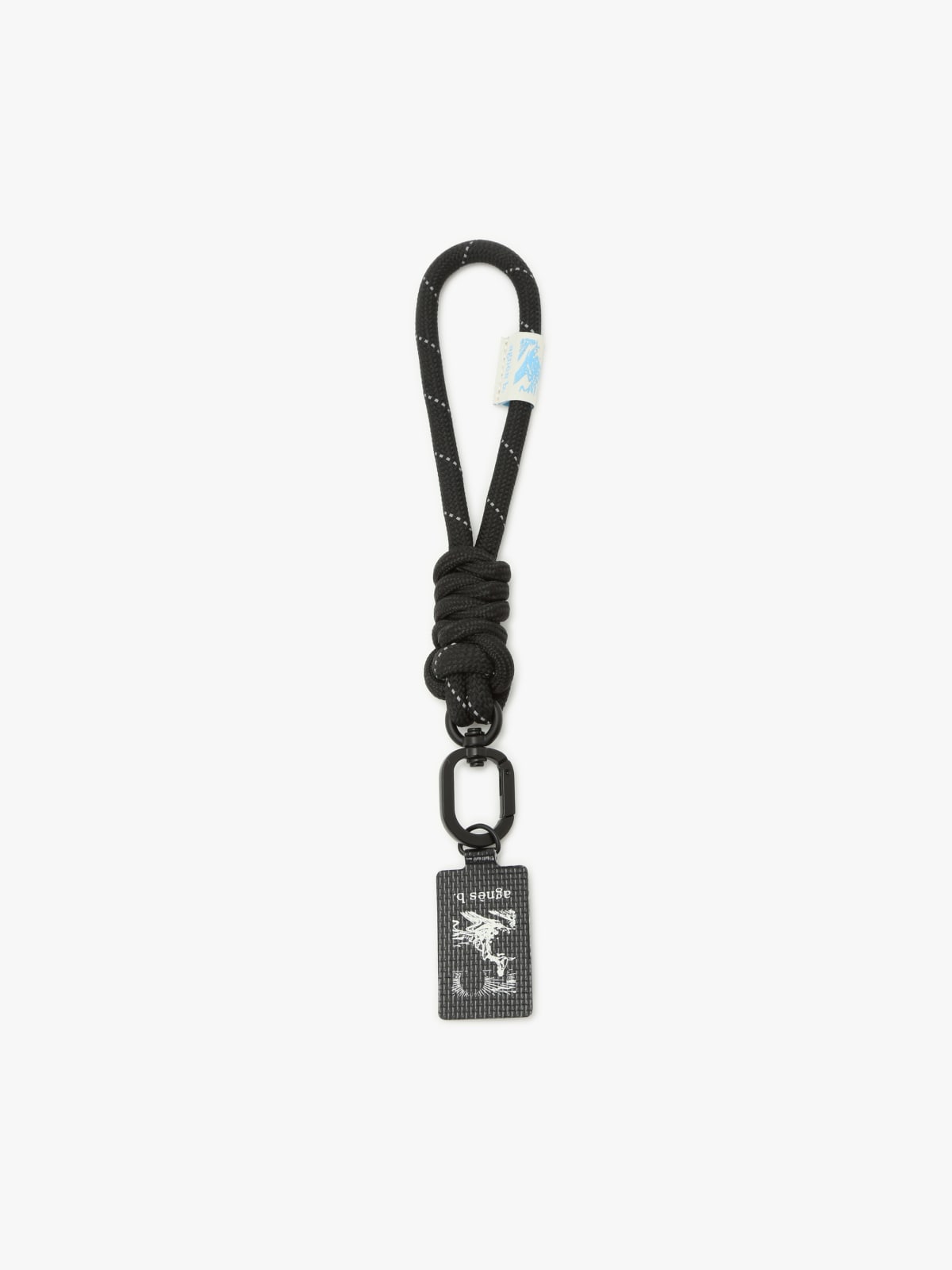 porte-clé "agnès b." avec cordon noir