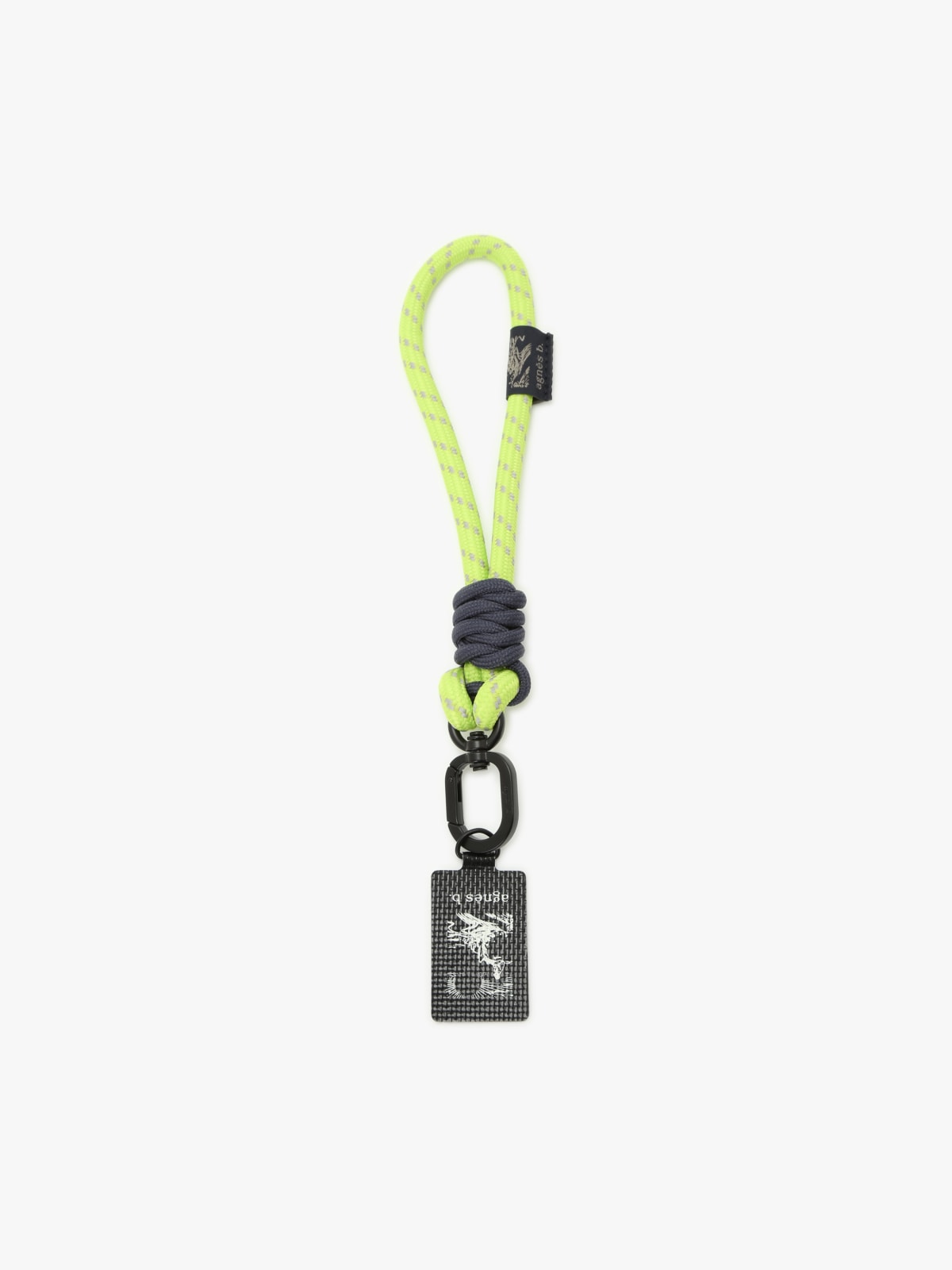 porte-clé "agnès b." avec cordon jaune