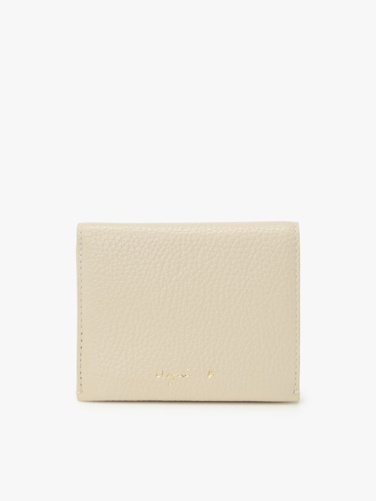 beige leather wallet