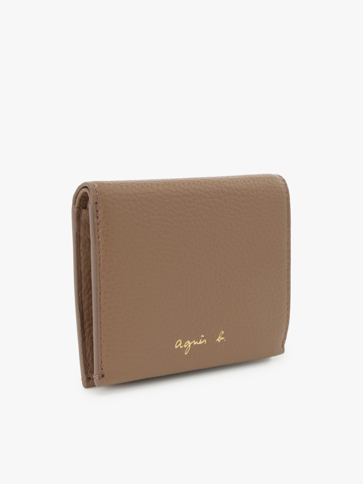 taupe leather wallet image number 2